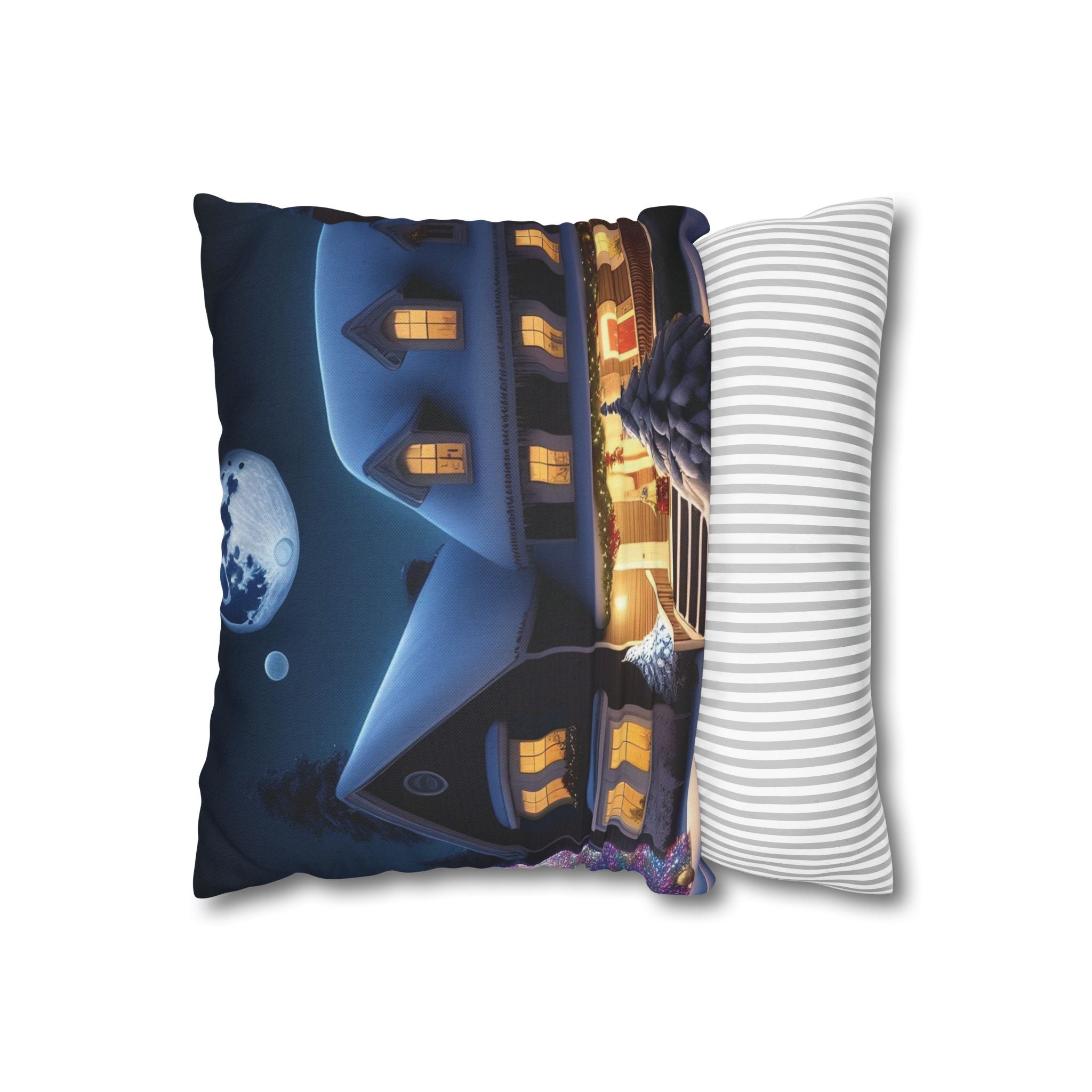 Whimsical Holiday Home, Throw Pillow Case