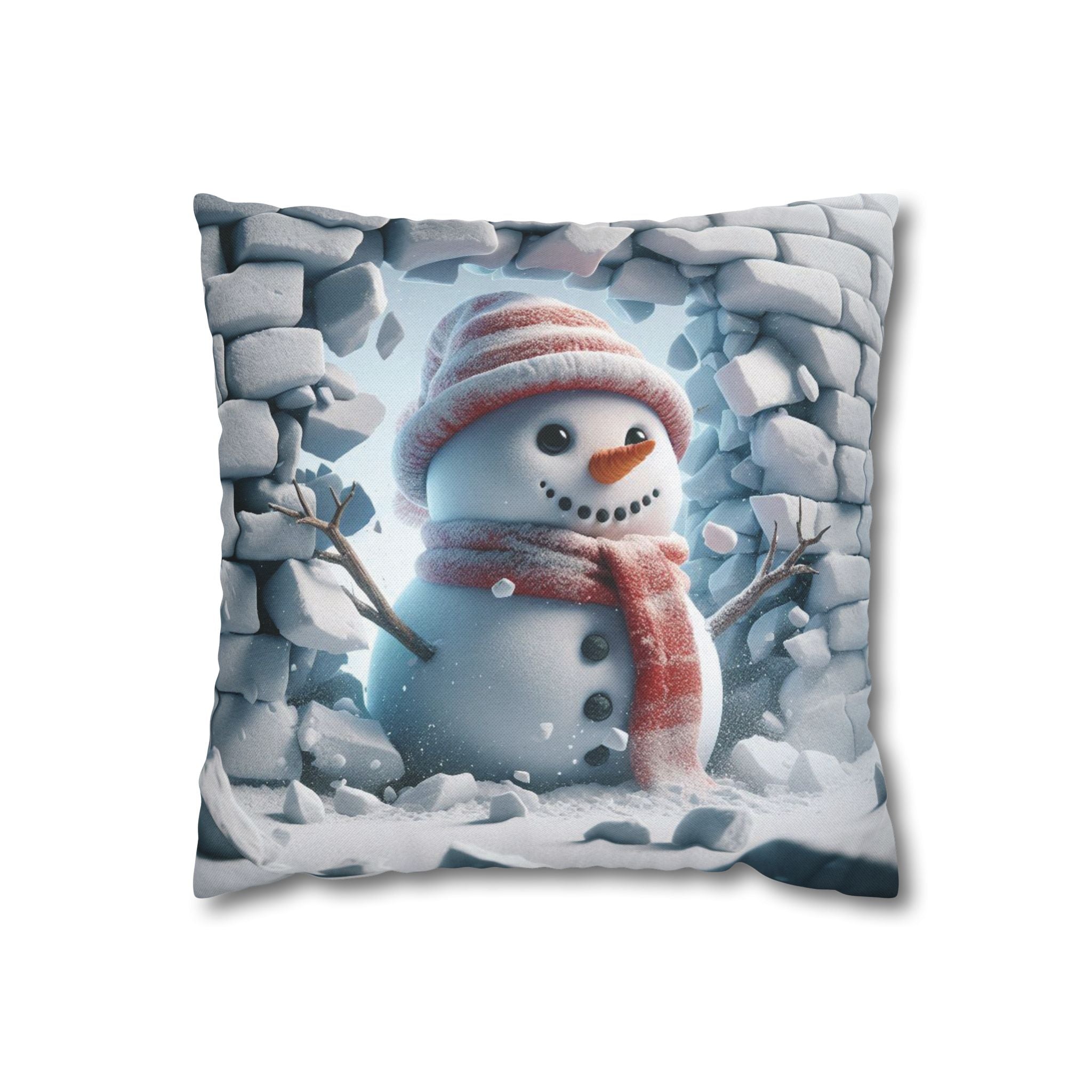 Snowman, Throw Pillow Case