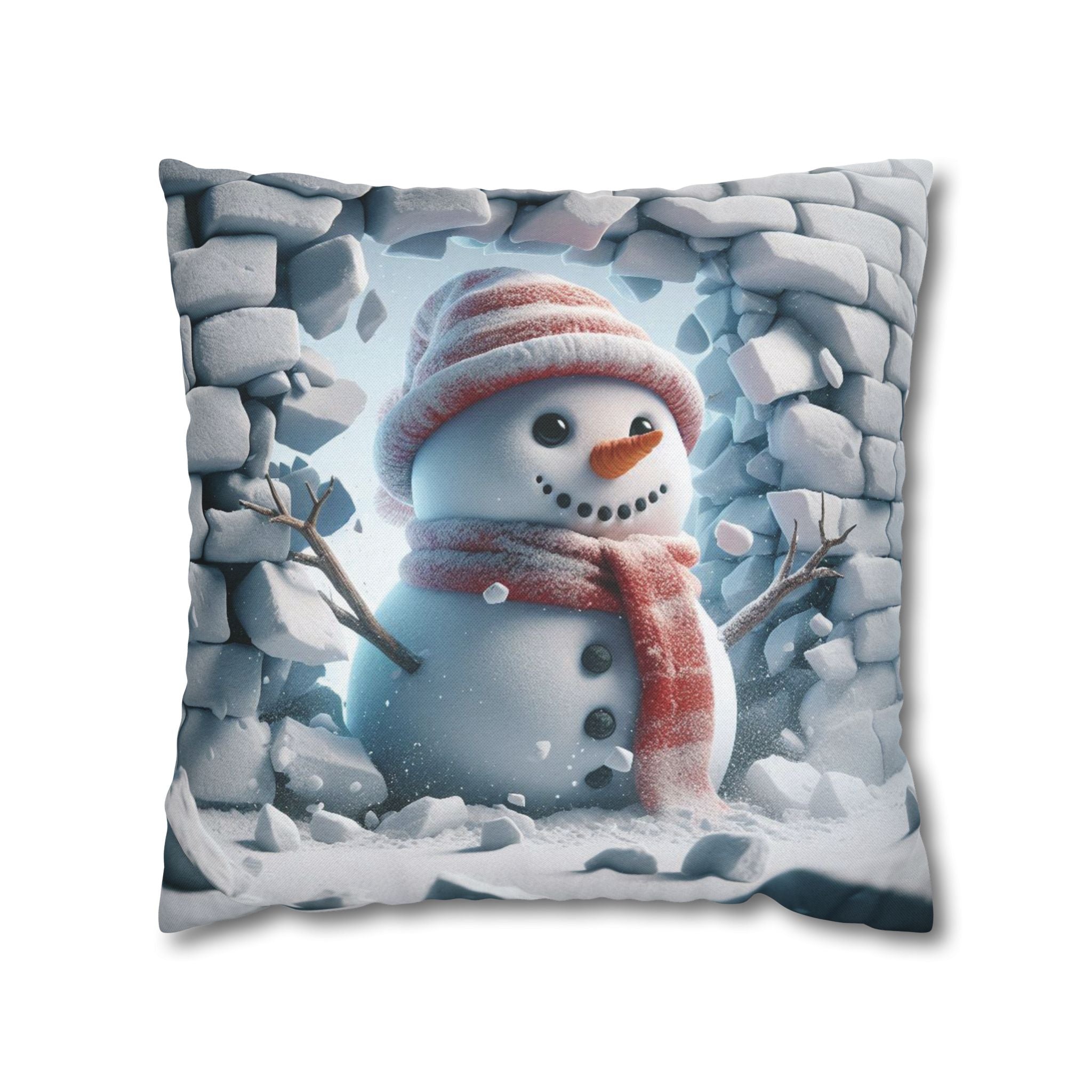 Snowman, Throw Pillow Case
