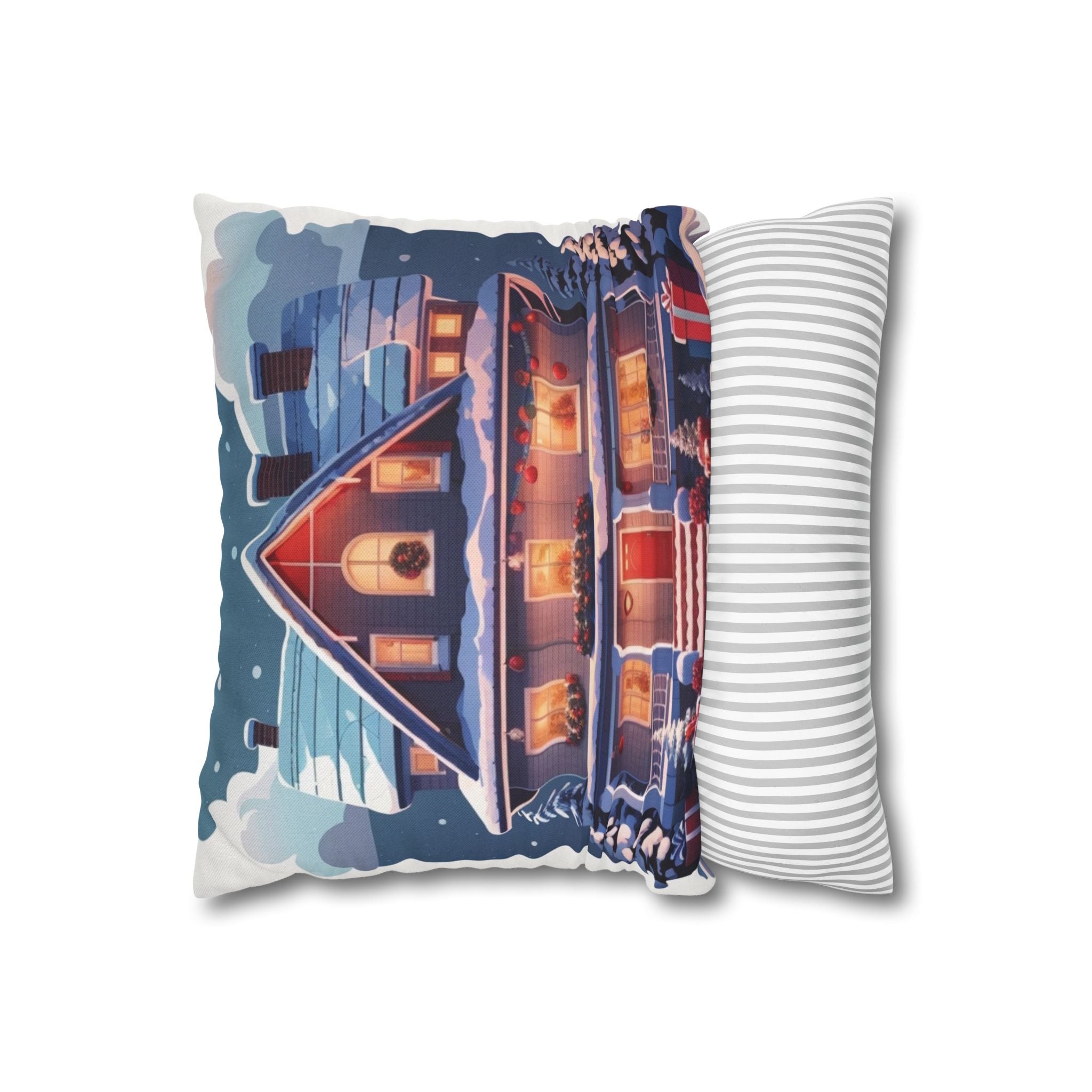 Vintage Holiday Home, Throw Pillow Case