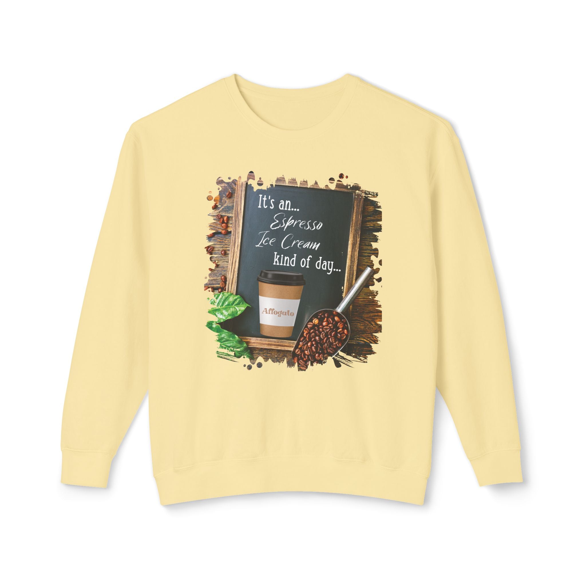 Affogato, Kind of Day, Unisex Lightweight Crewneck Sweatshirt