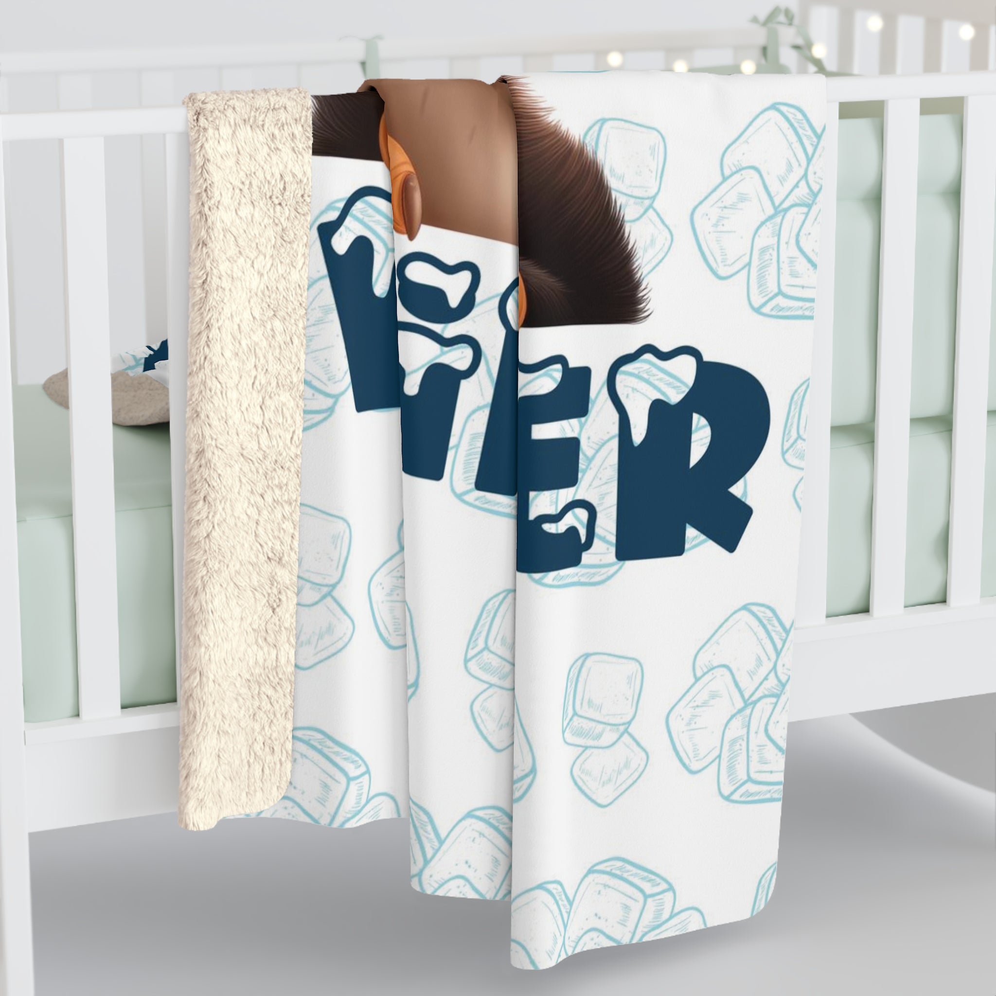 Winter Sherpa Fleece Blanket, Winter Fleece Blanket, Ice, Cozy, Soft Plush Throw, Winter Throw, Winter Decor, Hello Winter, Penguin