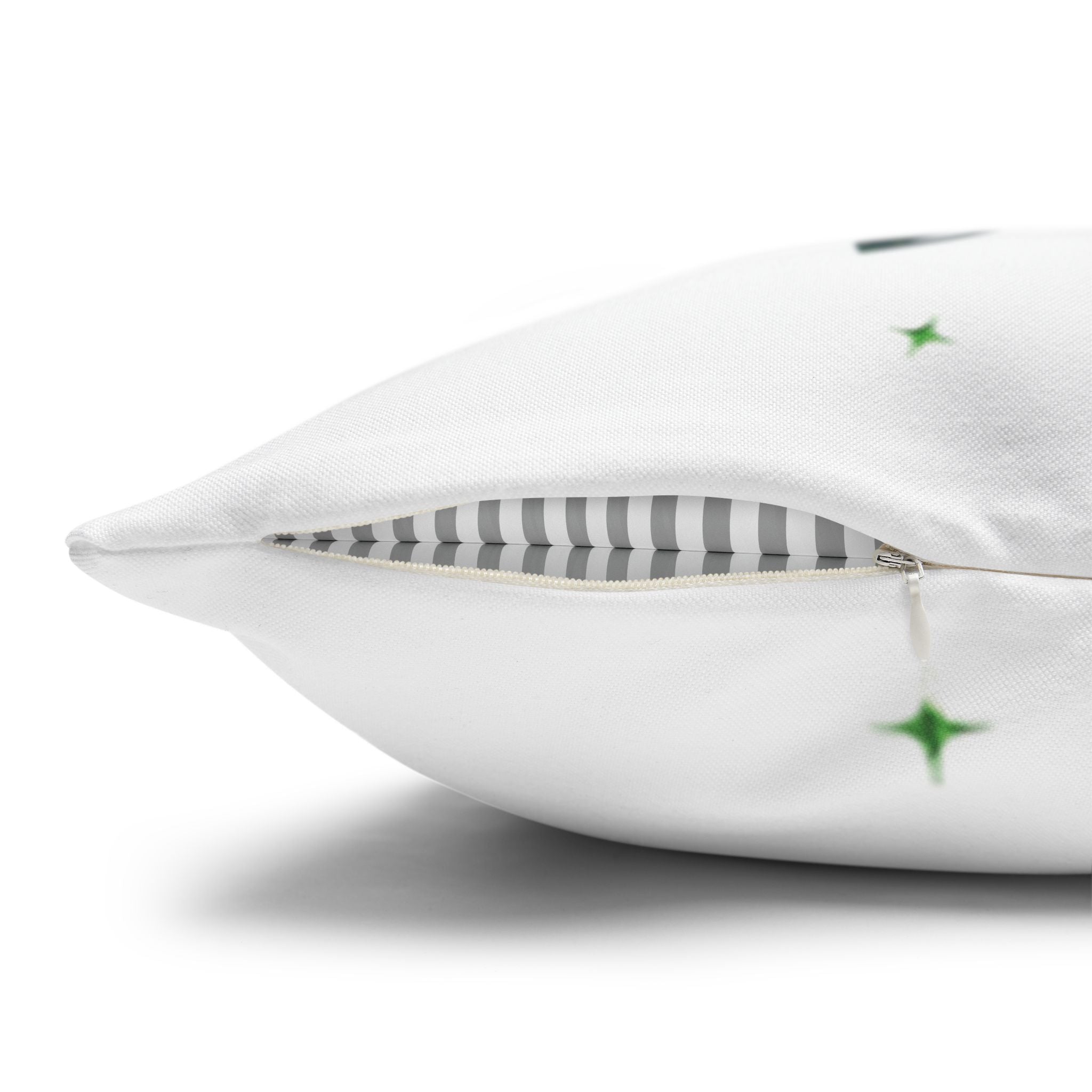 Merry & Bright Christmas Lights, Green Lights, Throw Pillow Case