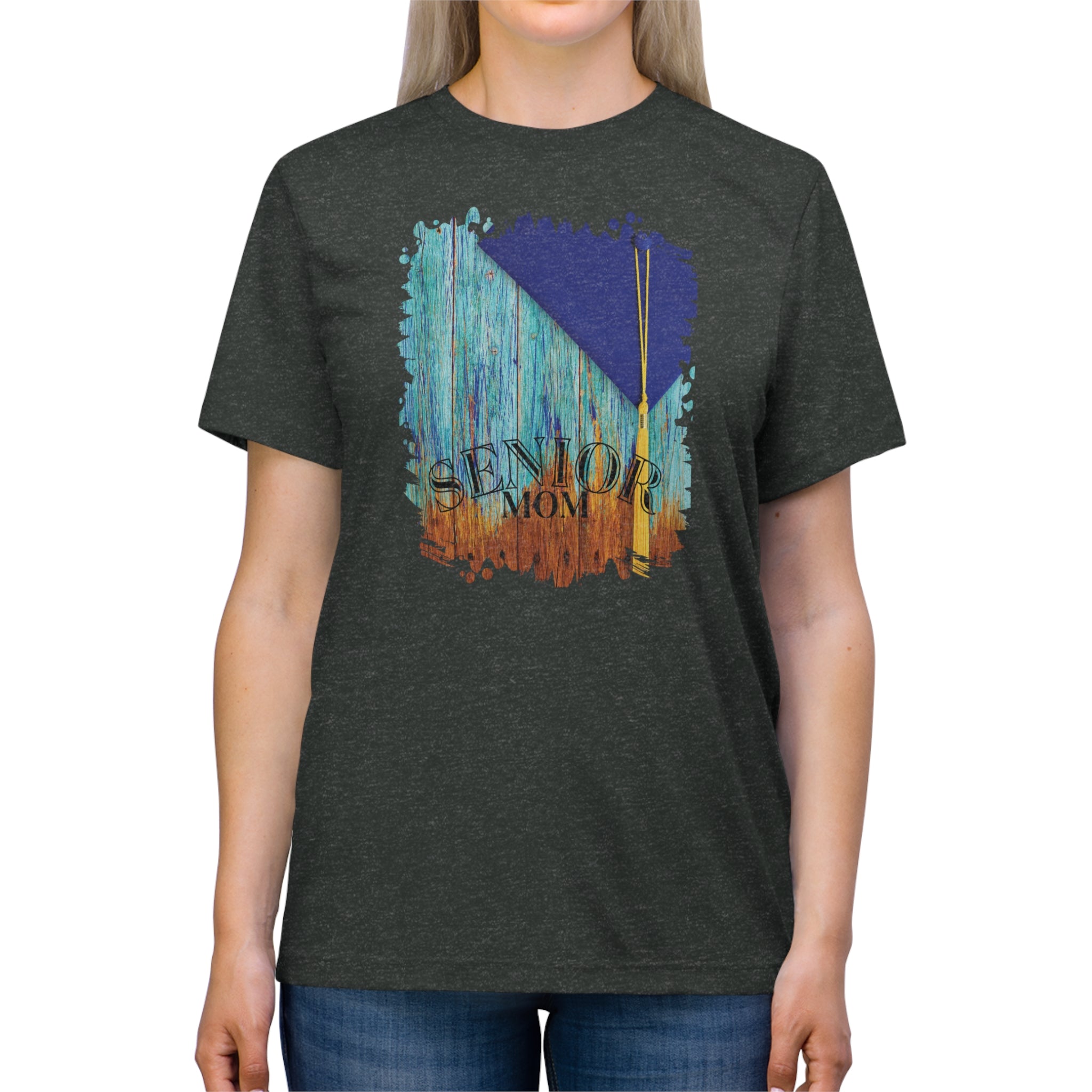 Senior Mom, 2025 Graduation, Unisex Triblend Tee