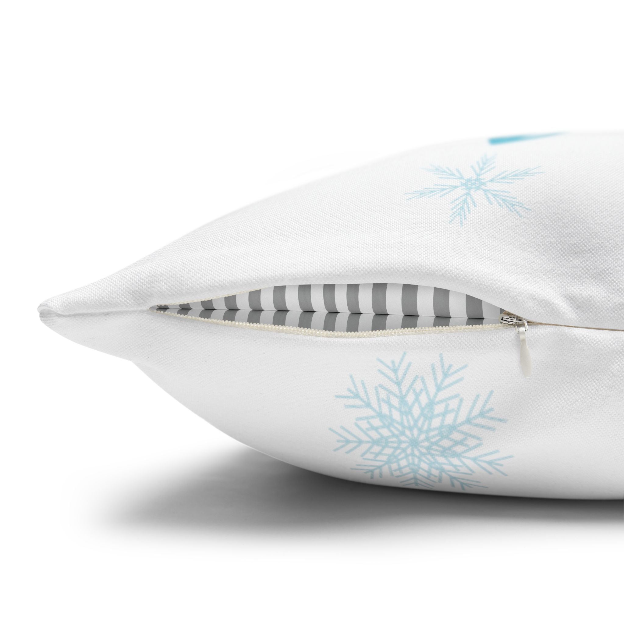 Monogram Christmas Lights, Personalized Monogram, Blue Lights, Throw Pillow Case