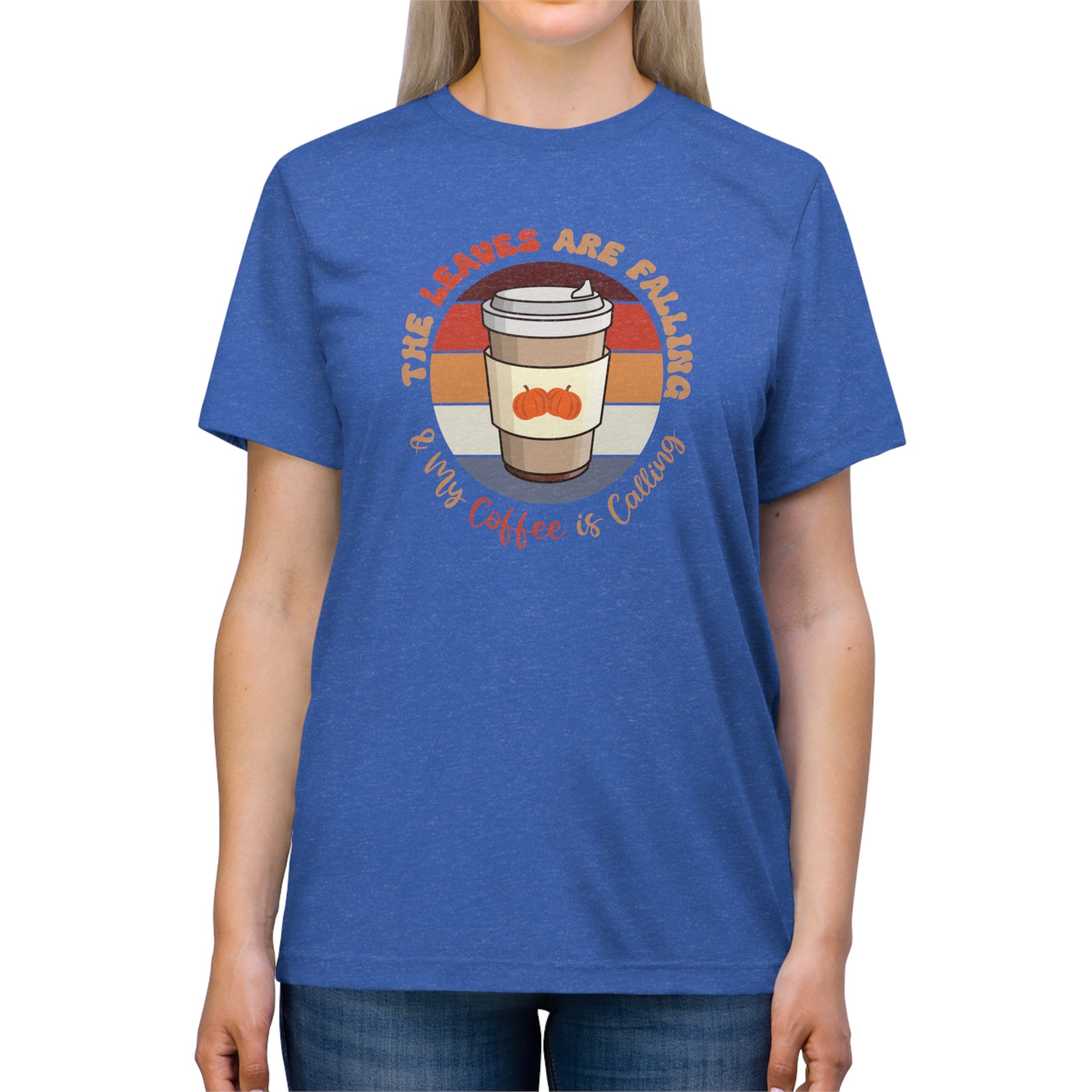 Autumn Brew Cozy Fall Coffee Lover’s Tee, Unisex Triblend T-Shirt
