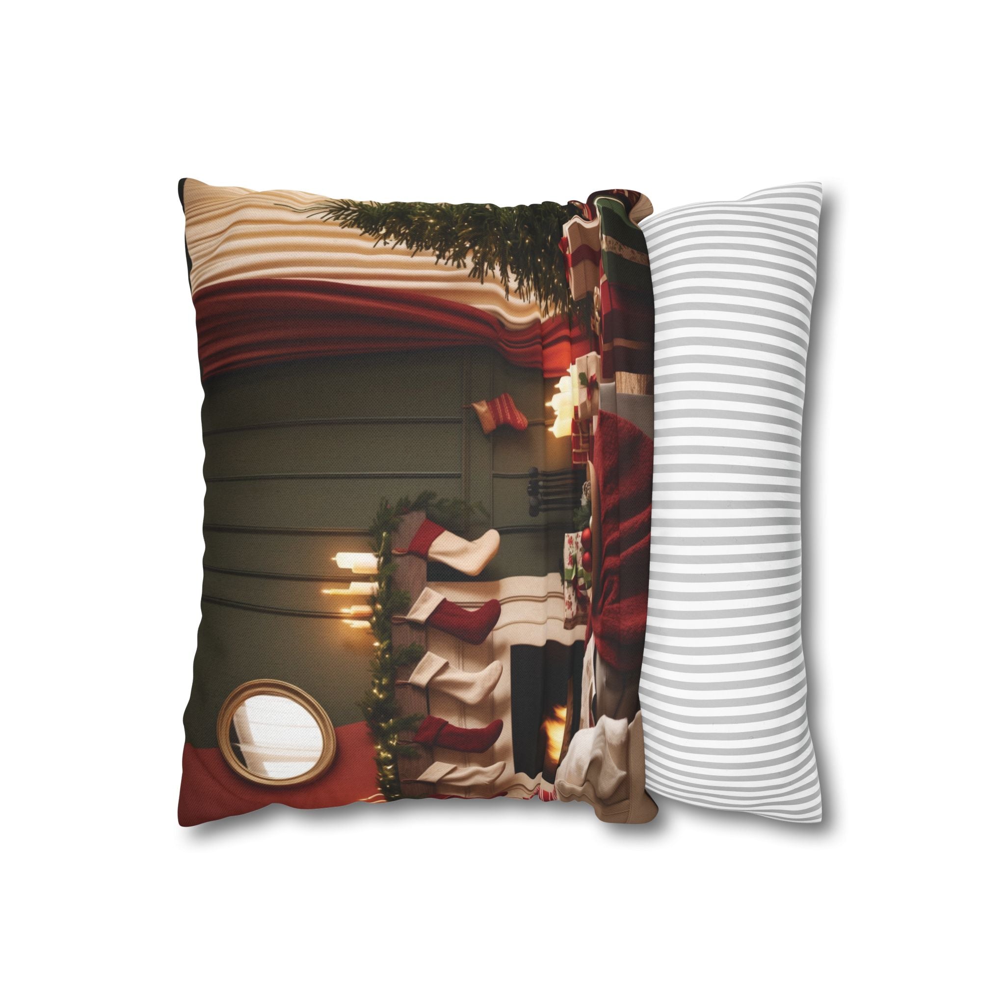 Cozy Holiday Home, Throw Pillow Case