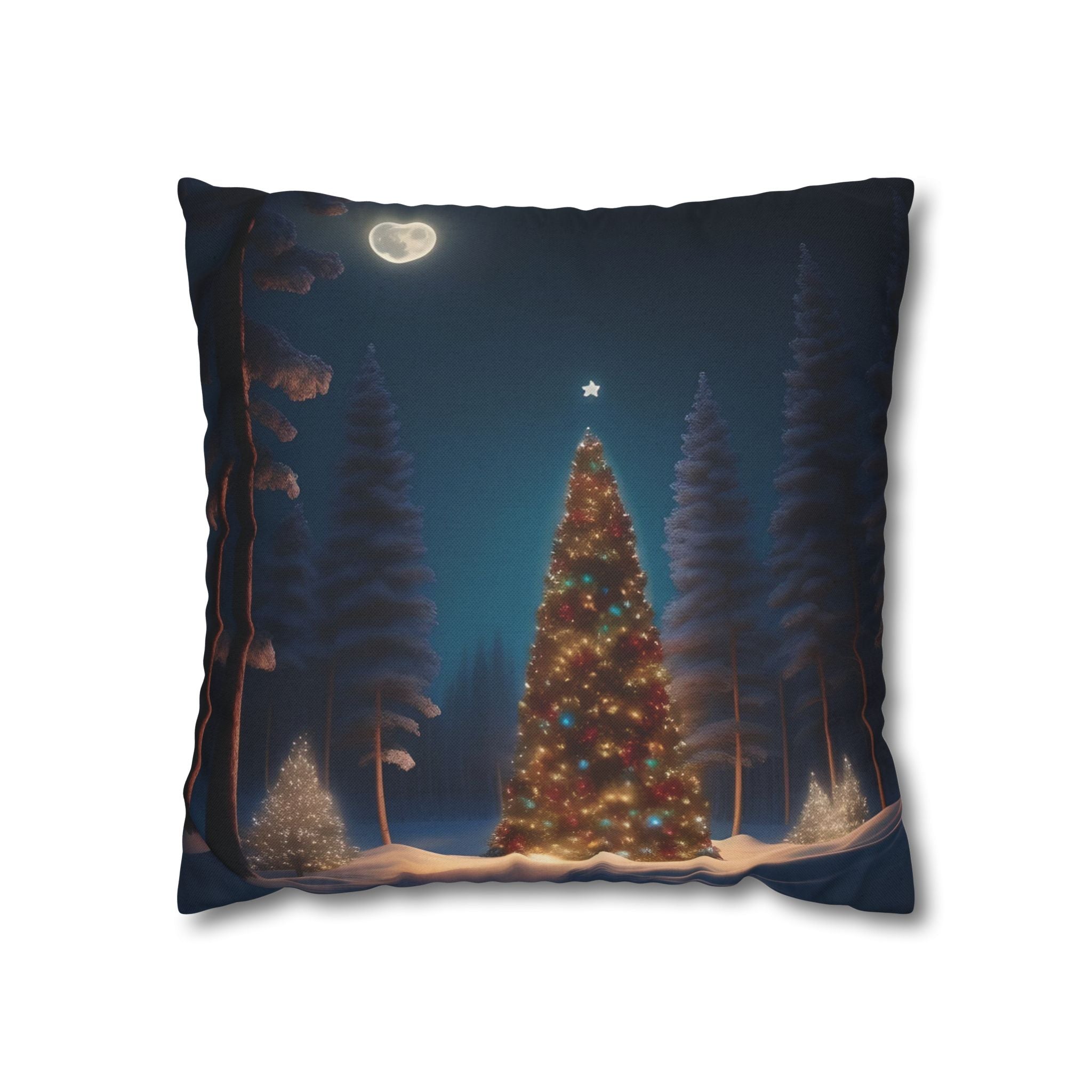 Whimsical Holiday Forest, Throw Pillow Case