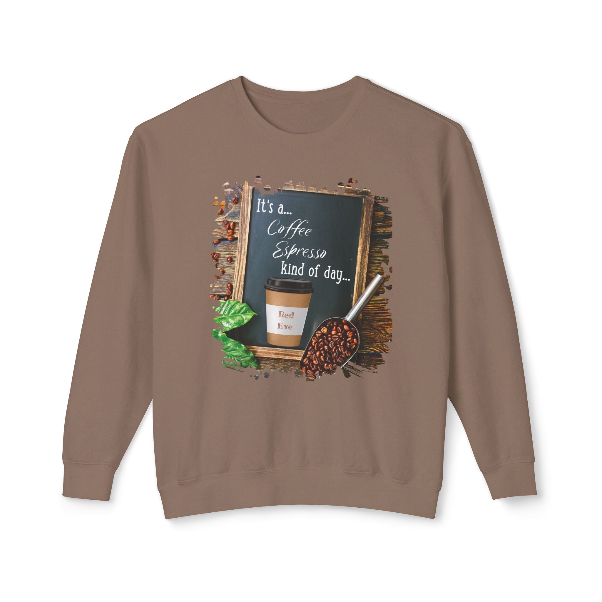 Red Eye, Kind of Day, Unisex Lightweight Crewneck Sweatshirt