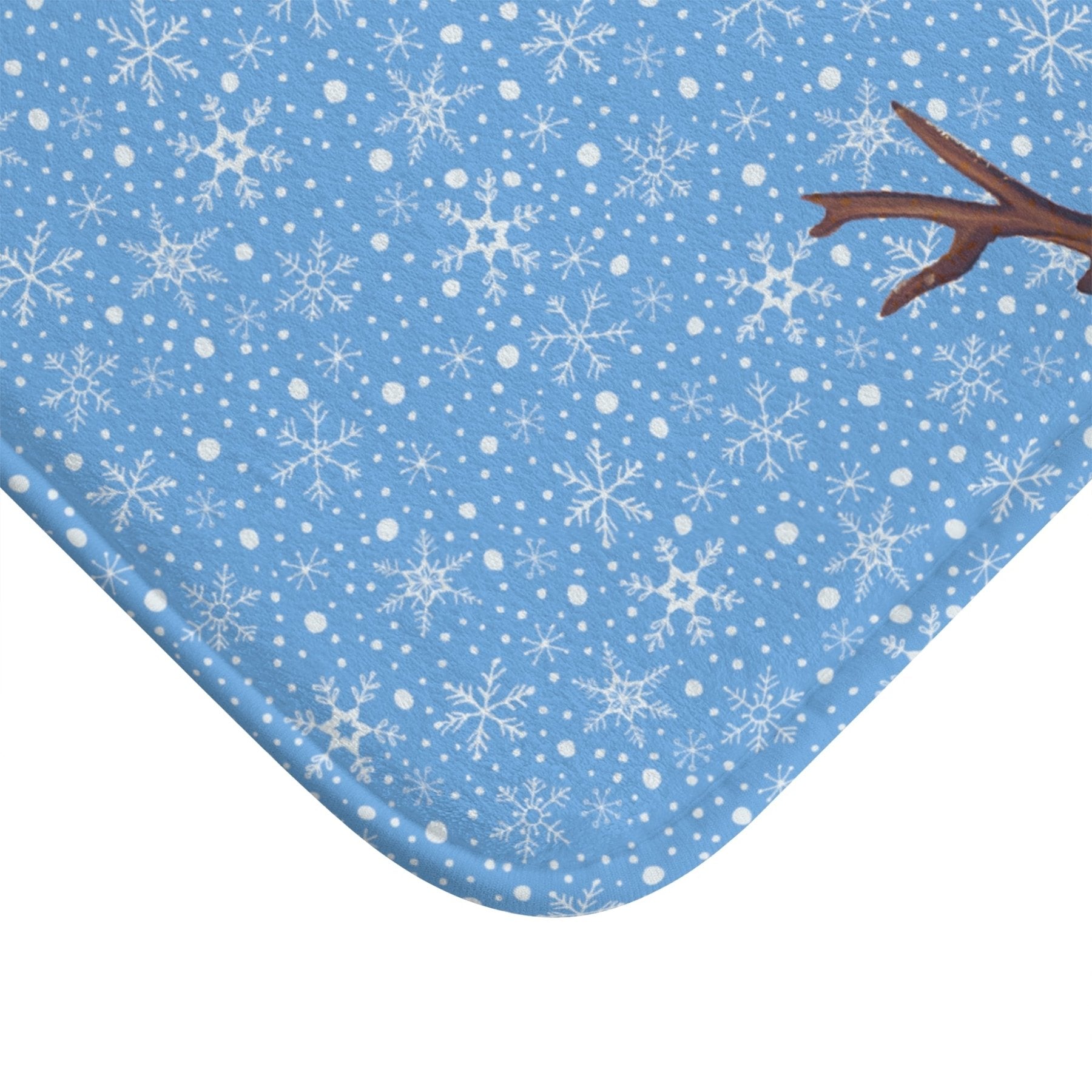 Bath Mat, Winter, Winter Blessings, Light Blue, Snowman 4 - Janlyn's Crafts