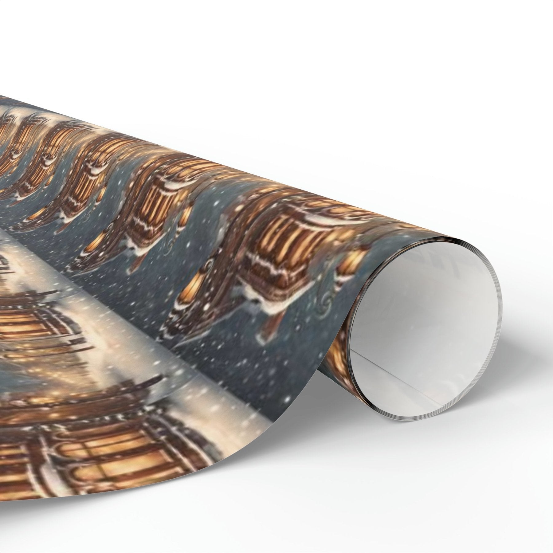 Christmas Wrapping Paper, Vintage Christmas Scene 1 - Janlyn's Crafts