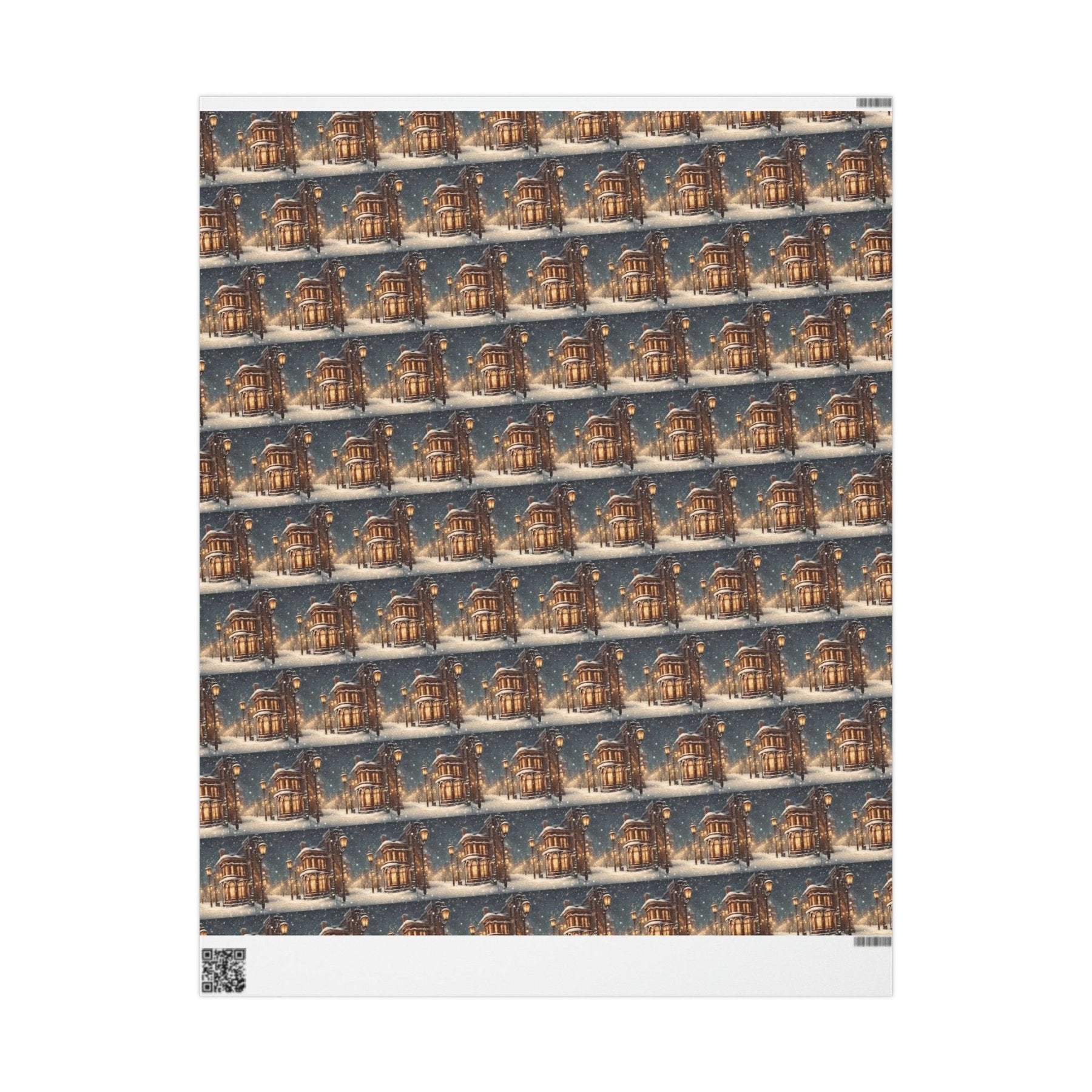 Christmas Wrapping Paper, Vintage Christmas Scene 1 - Janlyn's Crafts