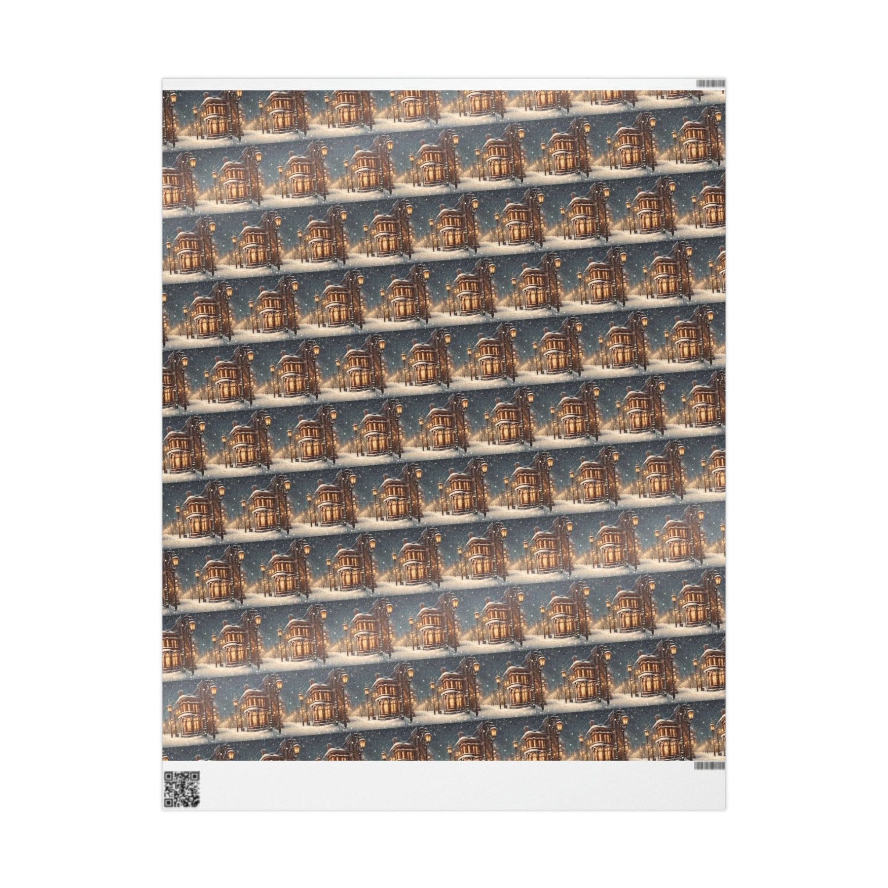 Christmas Wrapping Paper, Vintage Christmas Scene 1 - Janlyn's Crafts