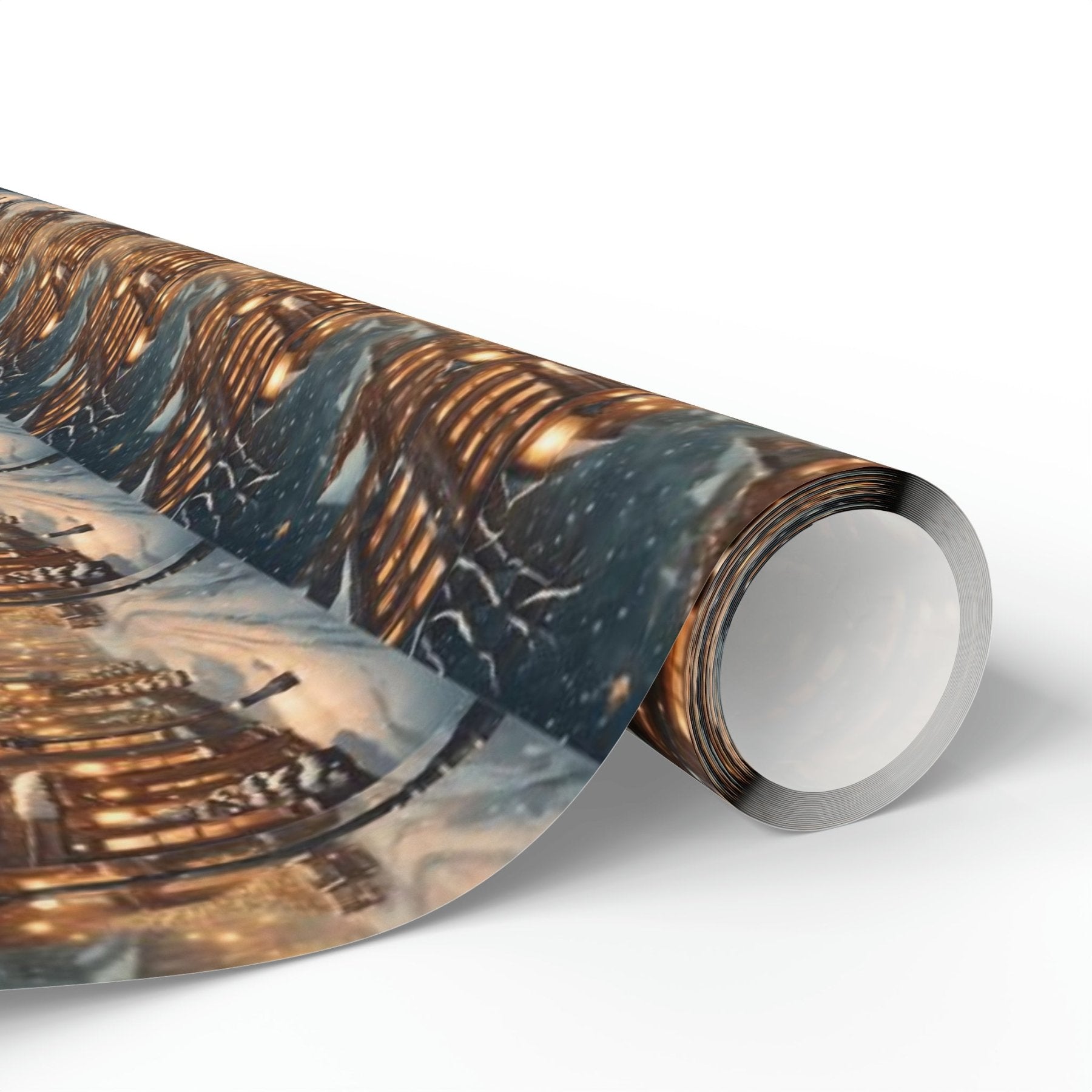 Christmas Wrapping Paper, Vintage Christmas Scene 2 - Janlyn's Crafts