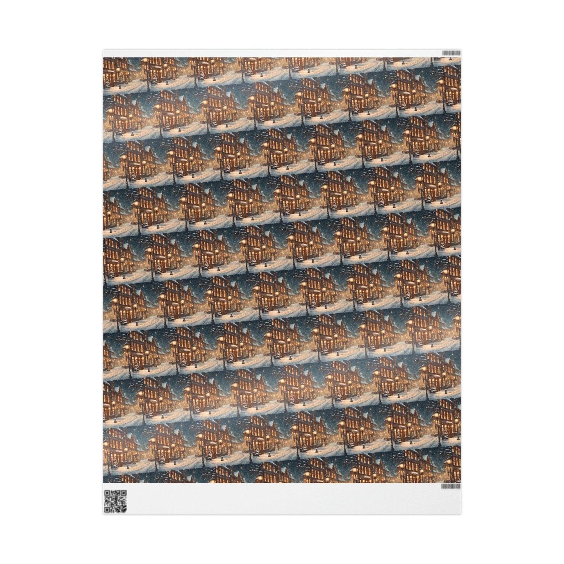Christmas Wrapping Paper, Vintage Christmas Scene 2 - Janlyn's Crafts