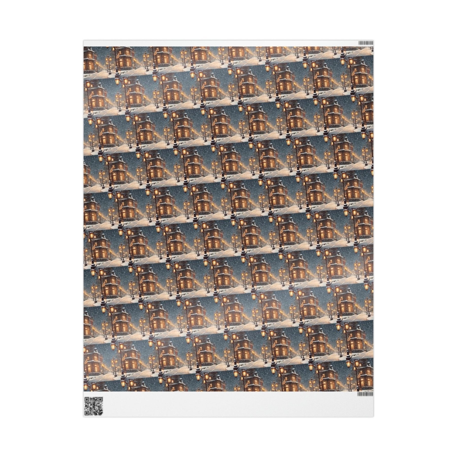 Christmas Wrapping Paper, Vintage Christmas Scene 3 - Janlyn's Crafts