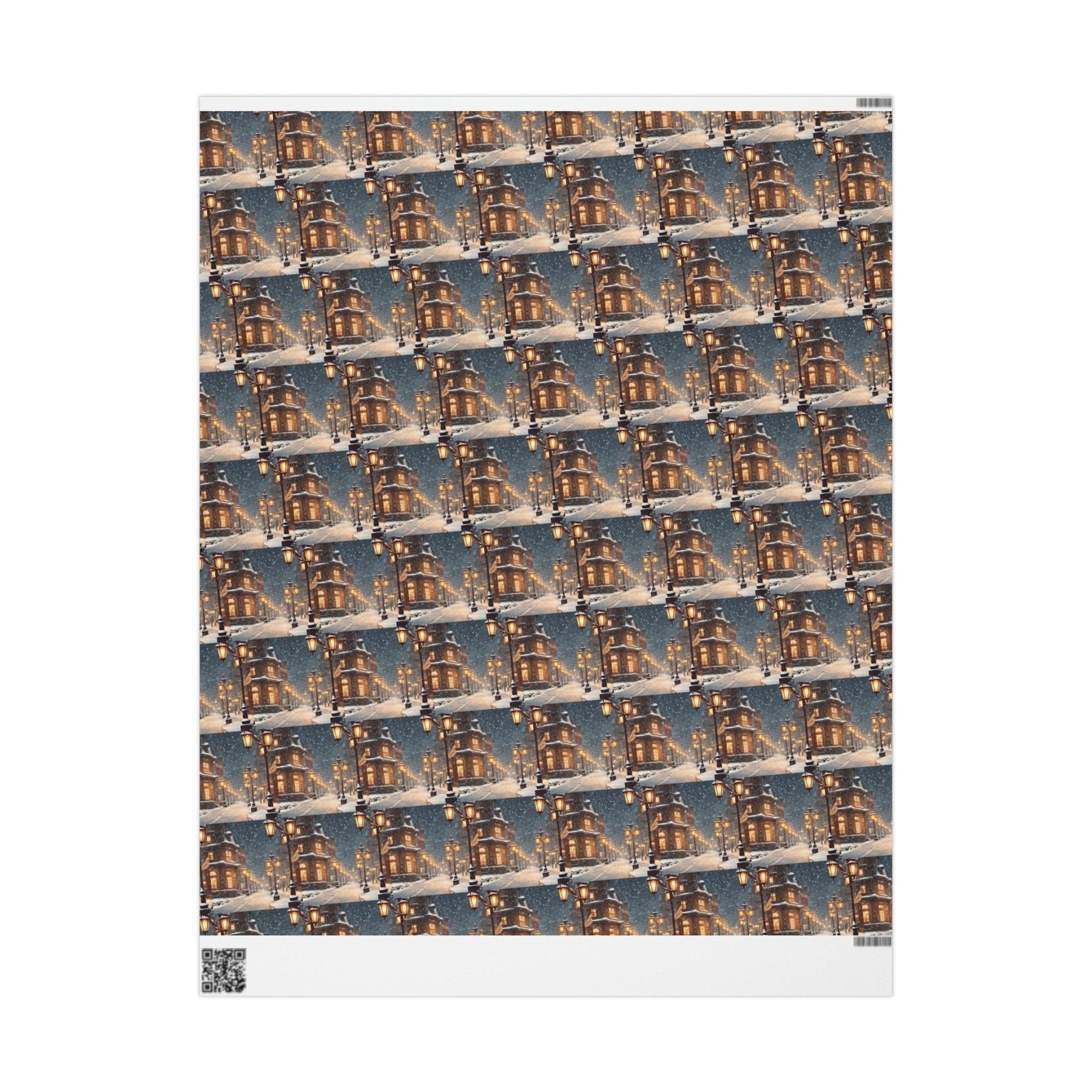 Christmas Wrapping Paper, Vintage Christmas Scene 3 - Janlyn's Crafts