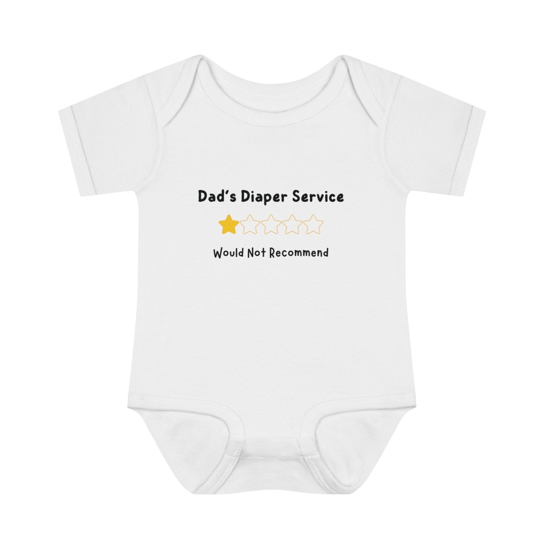 Dad's Diaper Changing Service Rating, Onesie, Bodysuit, 0M-24M - Janlyn's Crafts