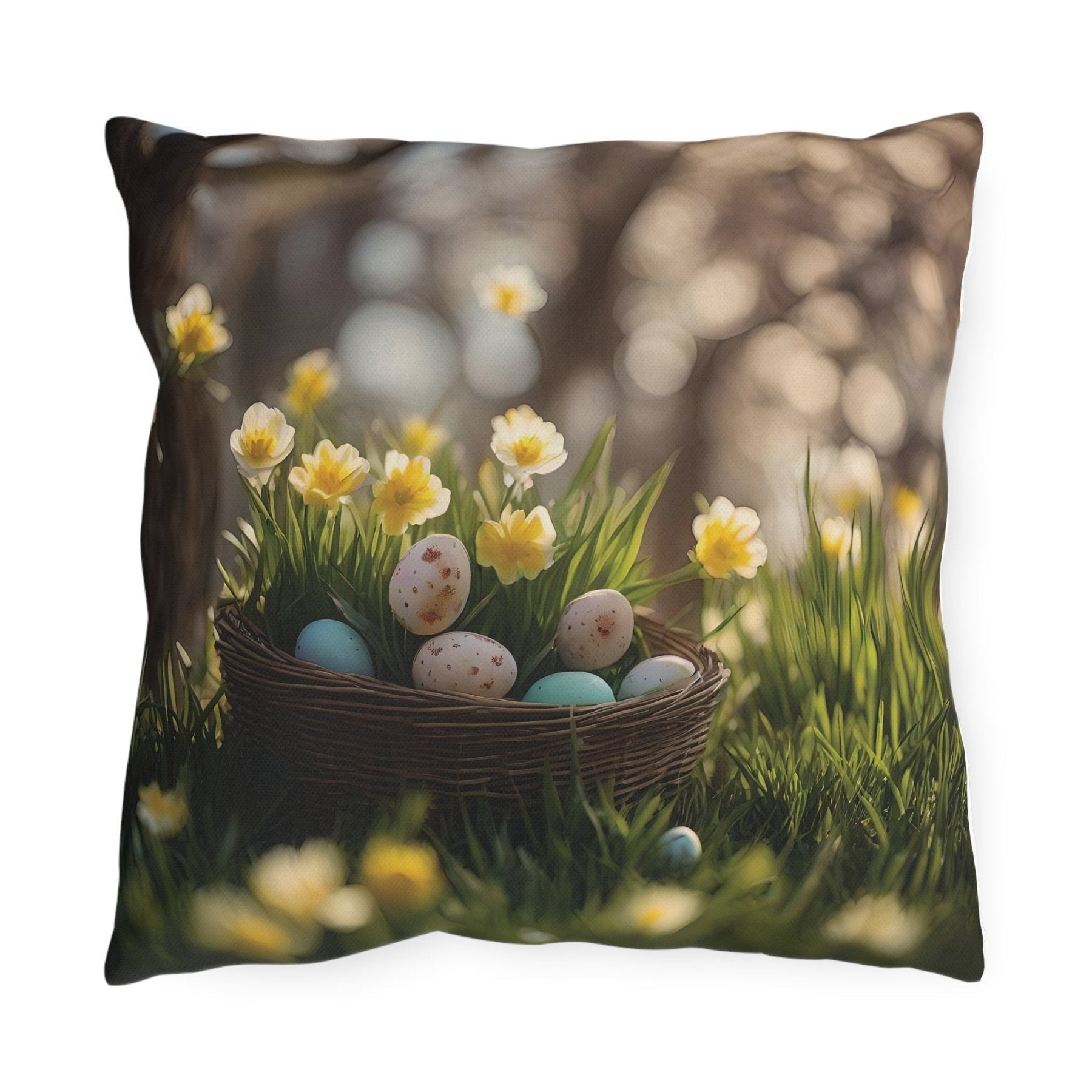 Easter Scene Outdoor Pillow, Qty 1, (7) - Janlyn's Crafts