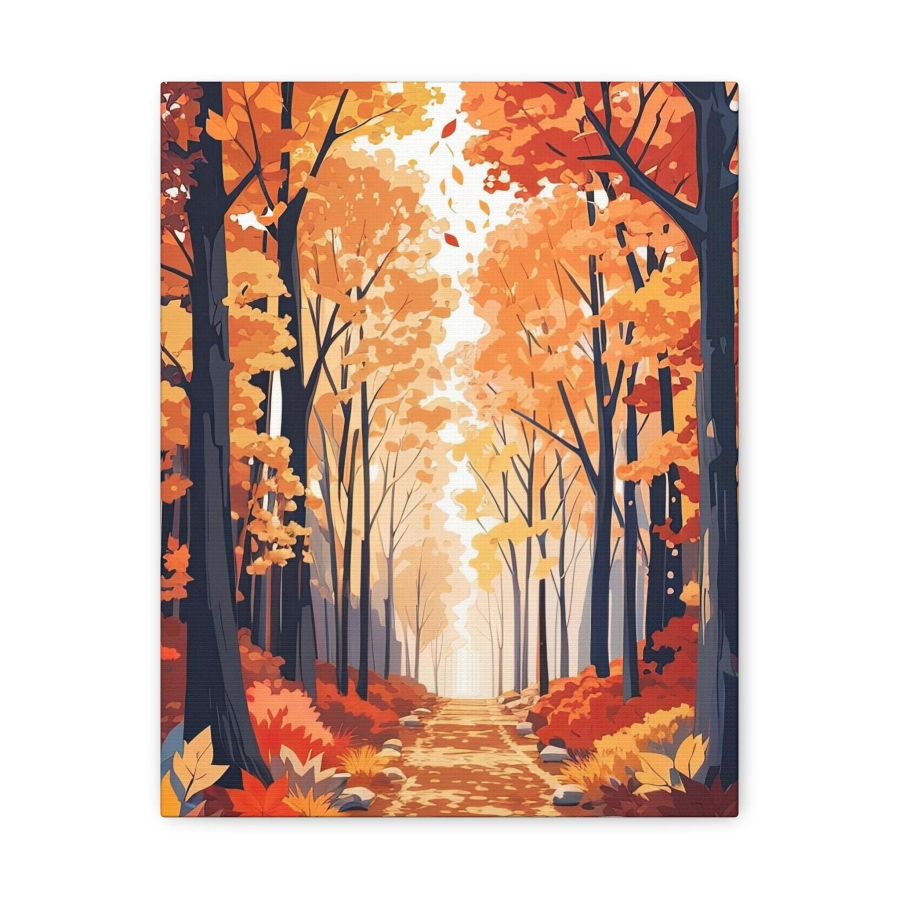 Canvas print of Forest scene in the season of Fall Autumn | Janlyn's Crafts