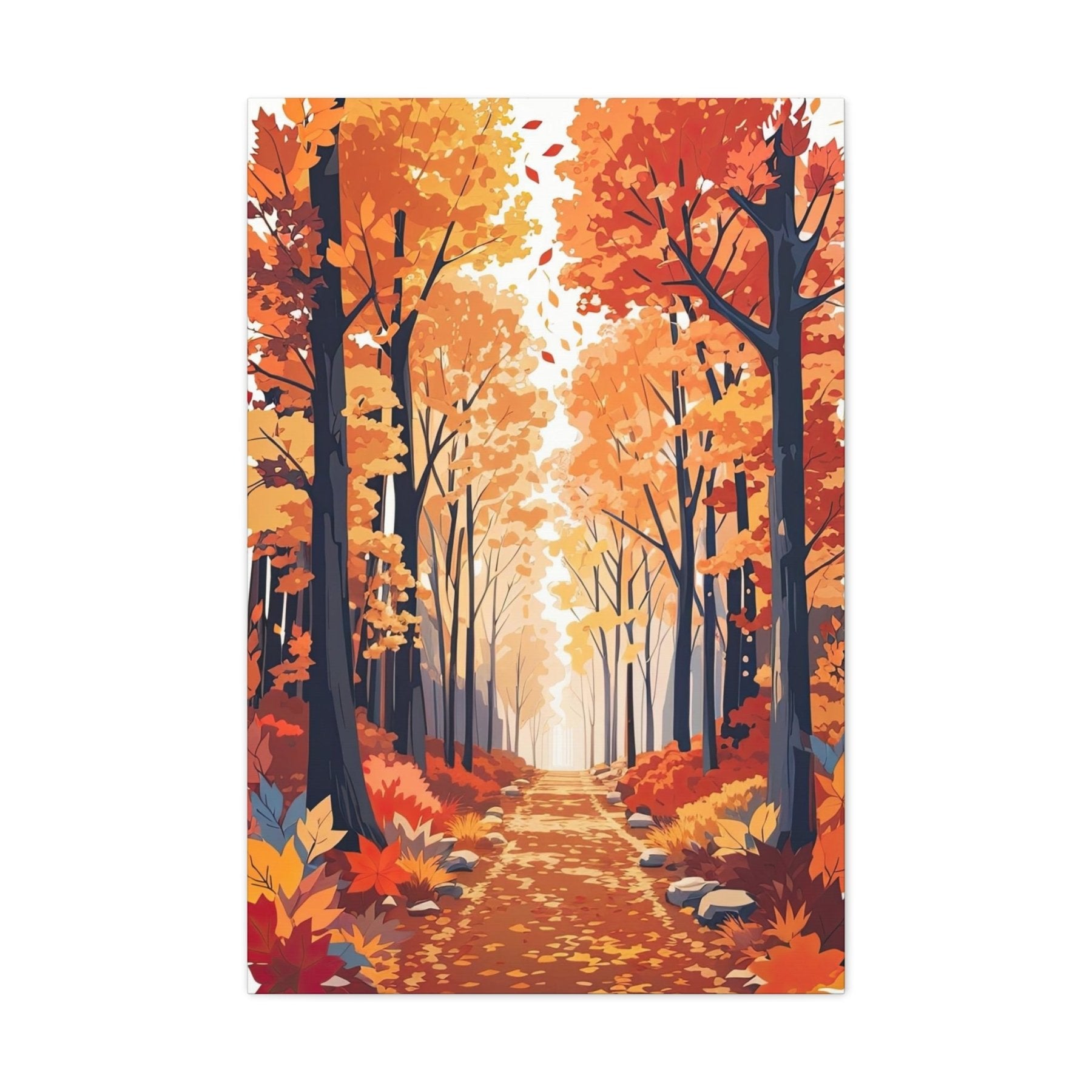 Canvas print of Forest scene in the season of Fall Autumn | Janlyn's Crafts