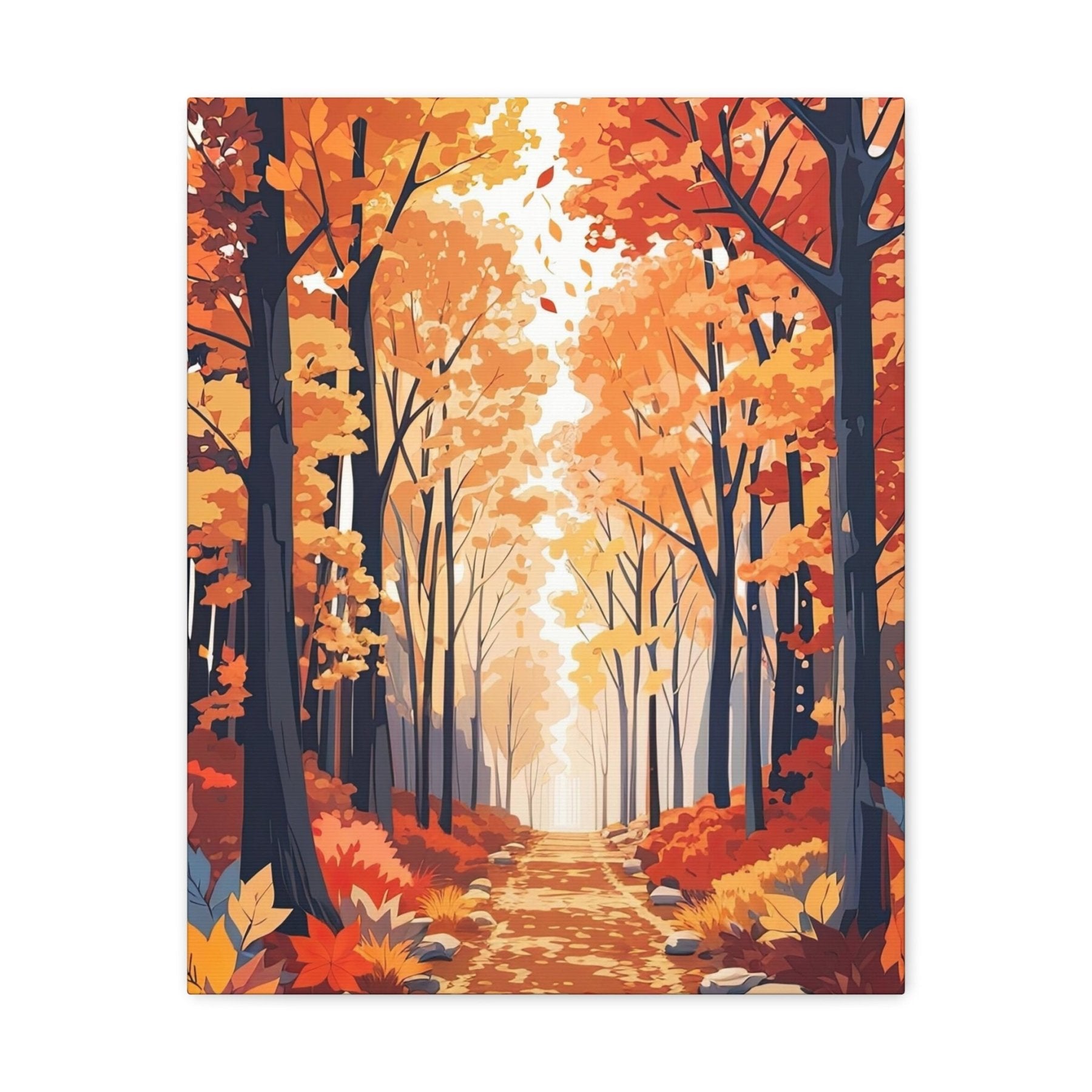 Canvas print of Forest scene in the season of Fall Autumn | Janlyn's Crafts