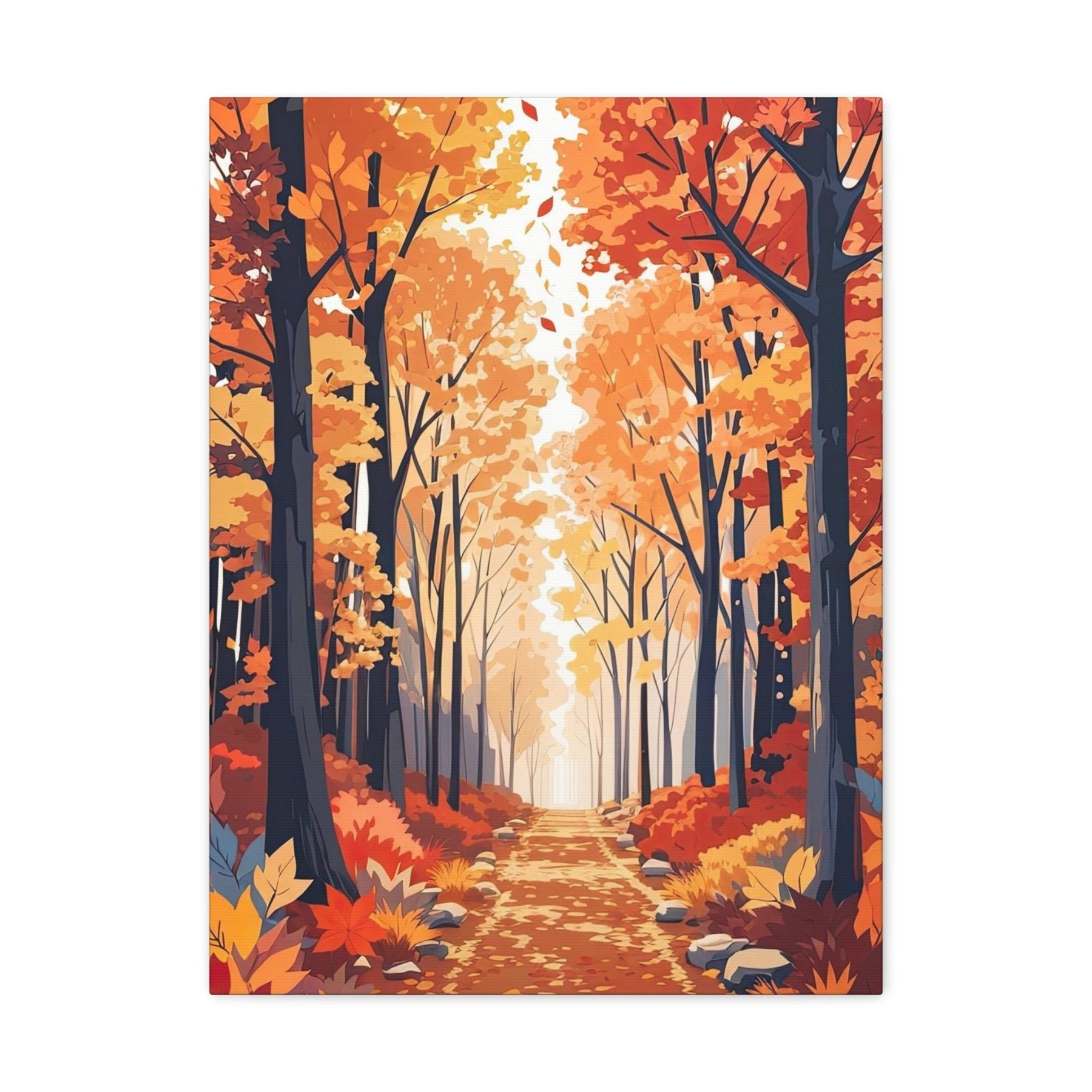 Canvas print of Forest scene in the season of Fall Autumn | Janlyn's Crafts