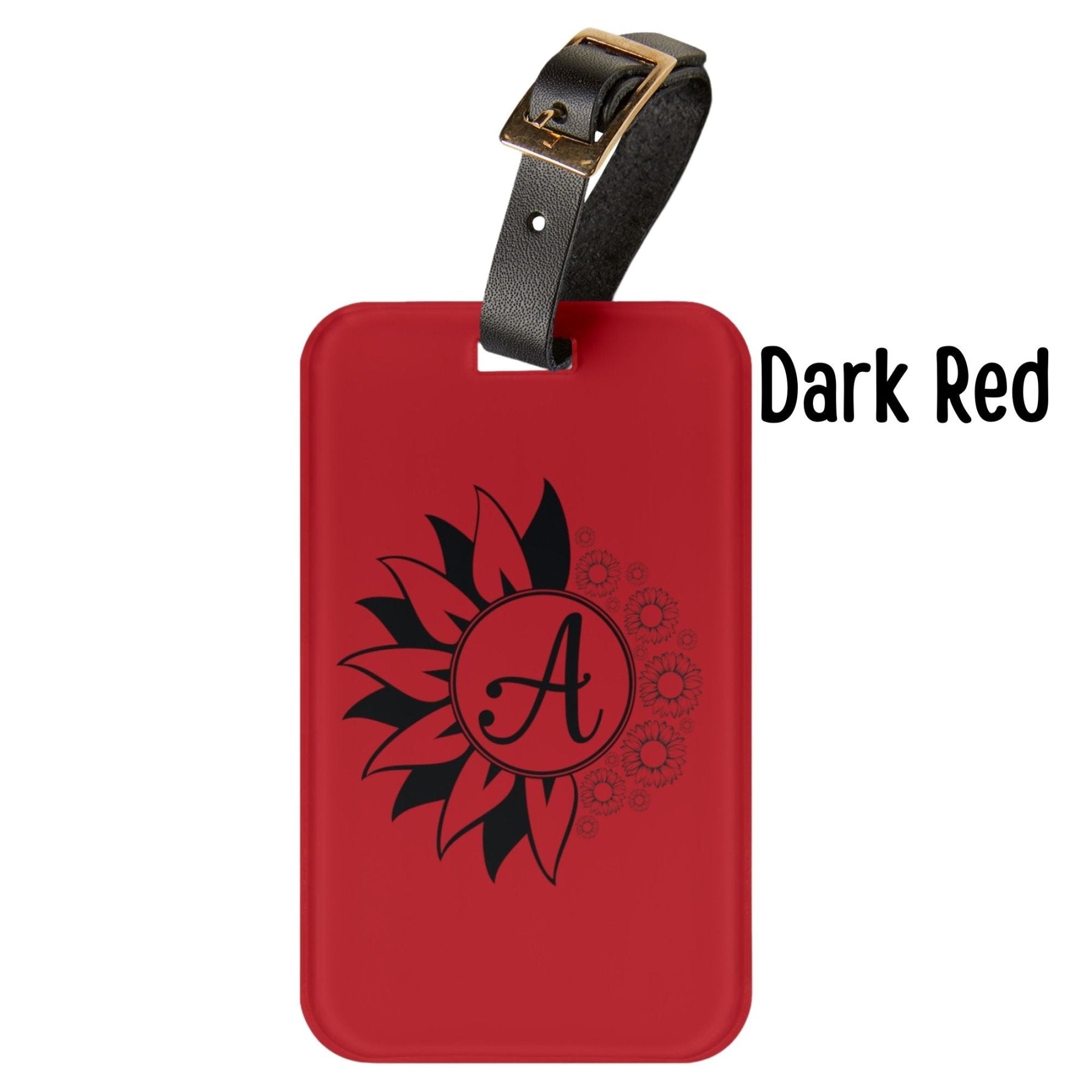 Flower & Sunflowers Personalized Monogram Luggage Tag, Sunflowers - Janlyn's Crafts