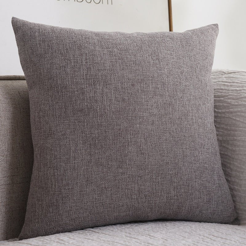 Plain Cotton Linen Sofa Cushion Thickened Square Pillow - Janlyn's Crafts