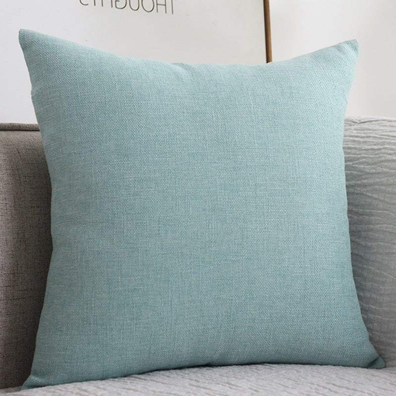 Plain Cotton Linen Sofa Cushion Thickened Square Pillow - Janlyn's Crafts