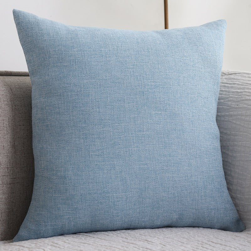Plain Cotton Linen Sofa Cushion Thickened Square Pillow - Janlyn's Crafts
