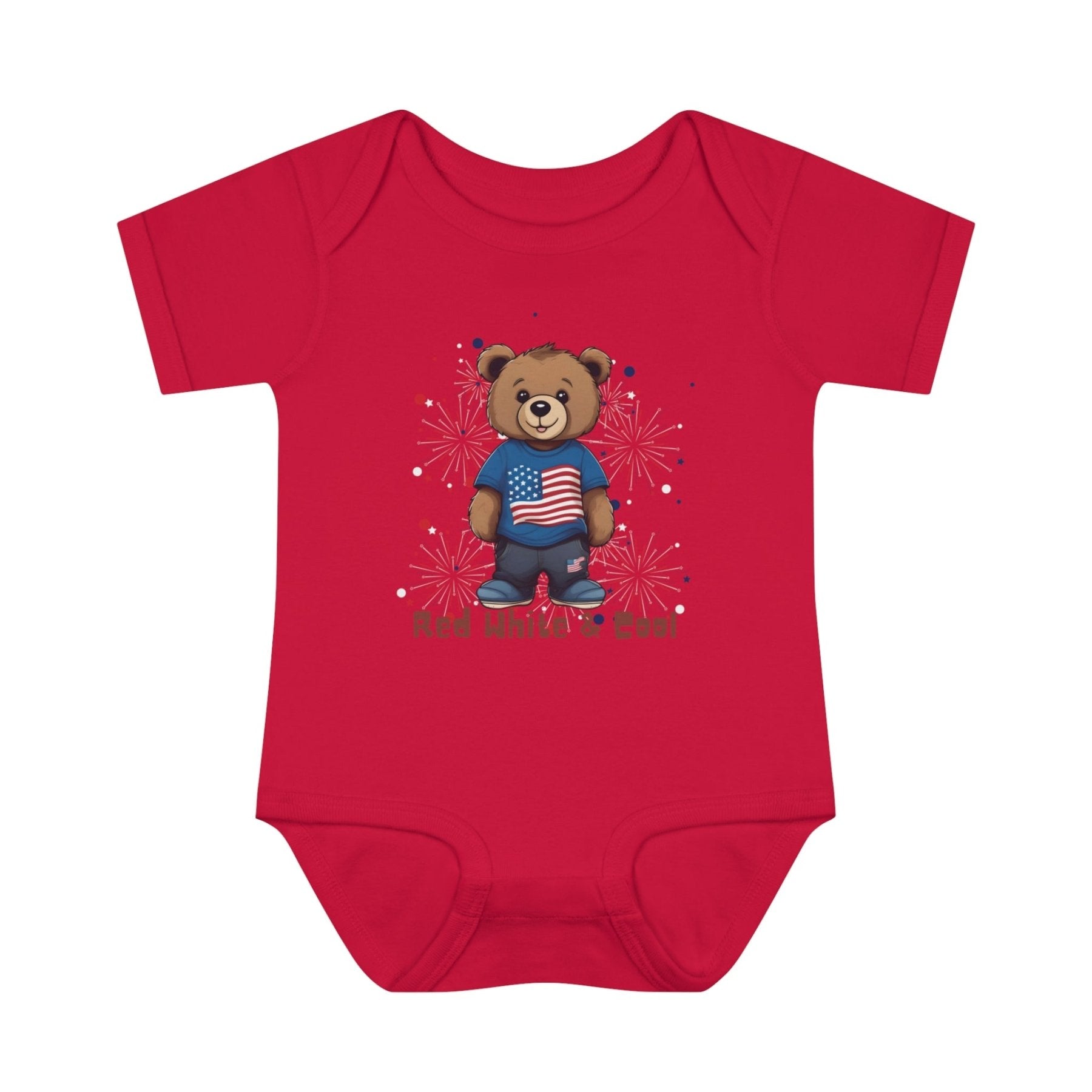 Red White & Cool, Onesie, Bodysuit, 0M-24M - Janlyn's Crafts