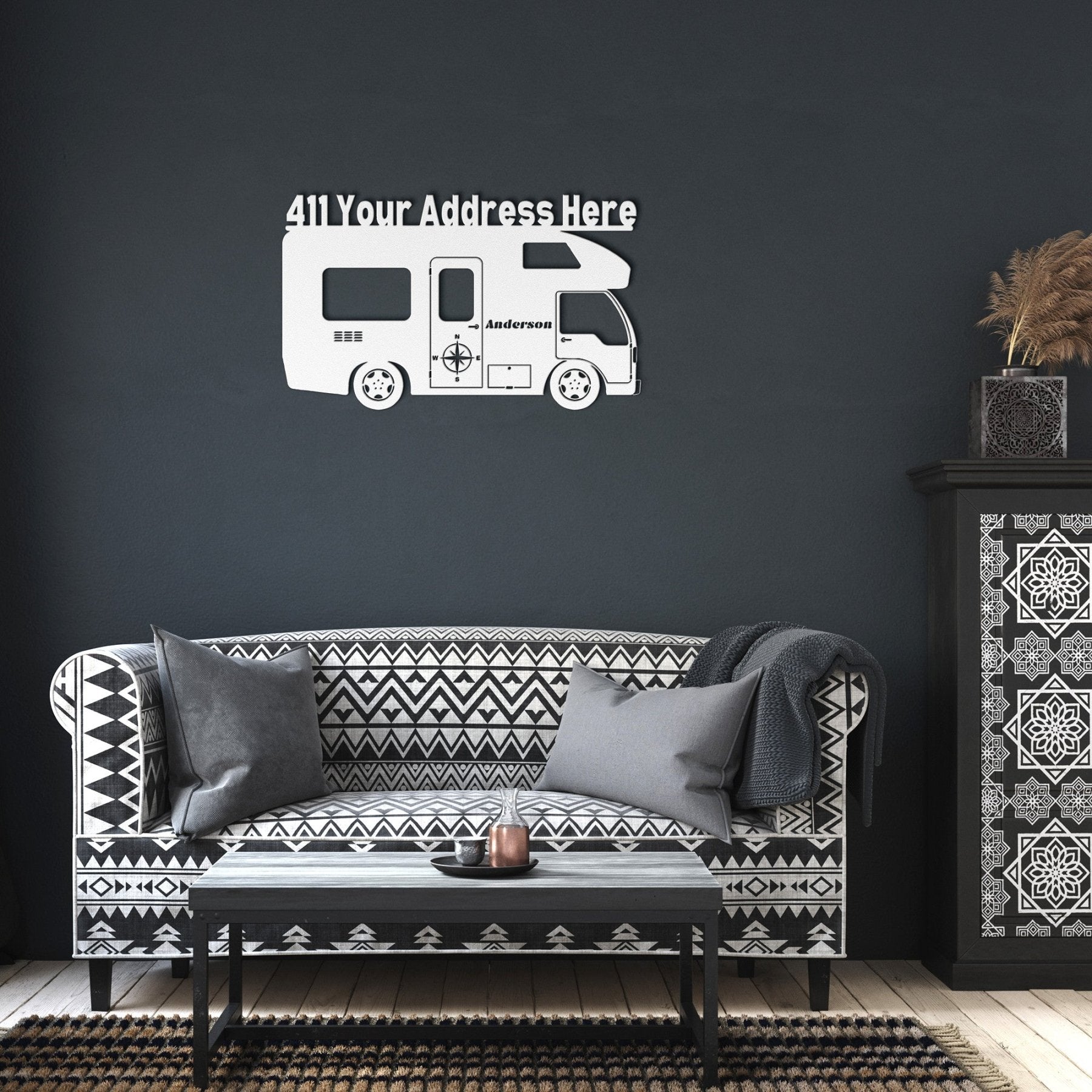 RV, Personalized with Address & Name, Metal Sign - Janlyn's Crafts