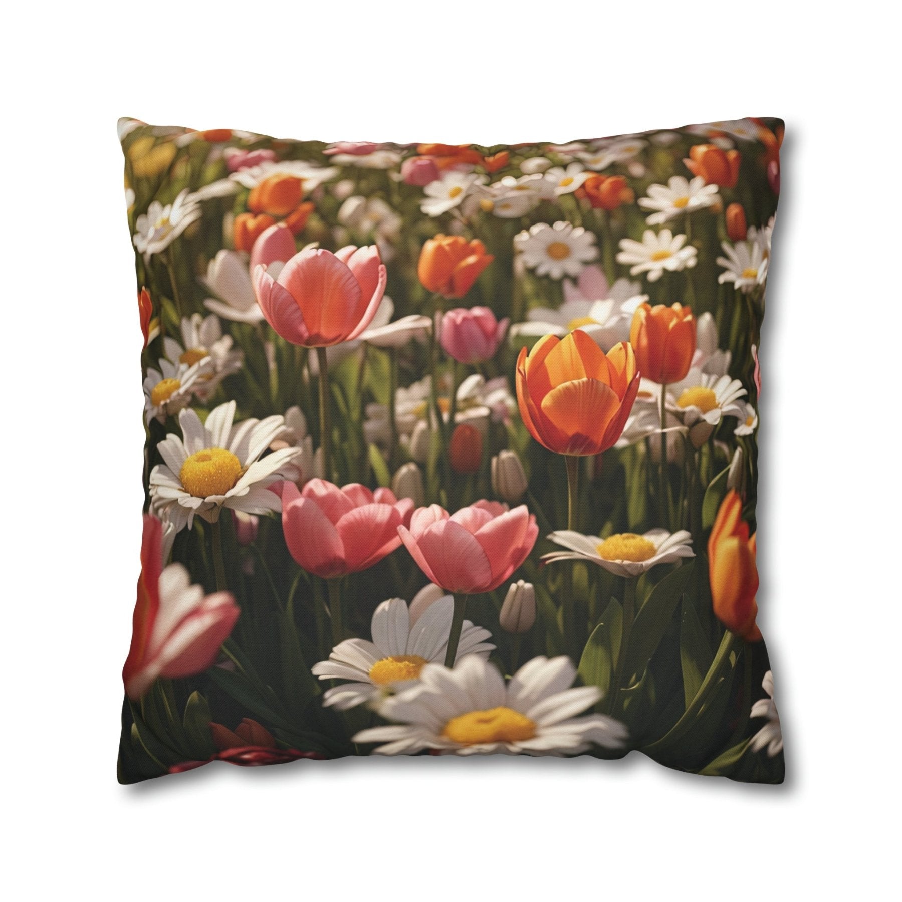 Spring Flowers Throw Pillow Cover, Throw Pillow Case, Qty 1, (13) - Janlyn's Crafts
