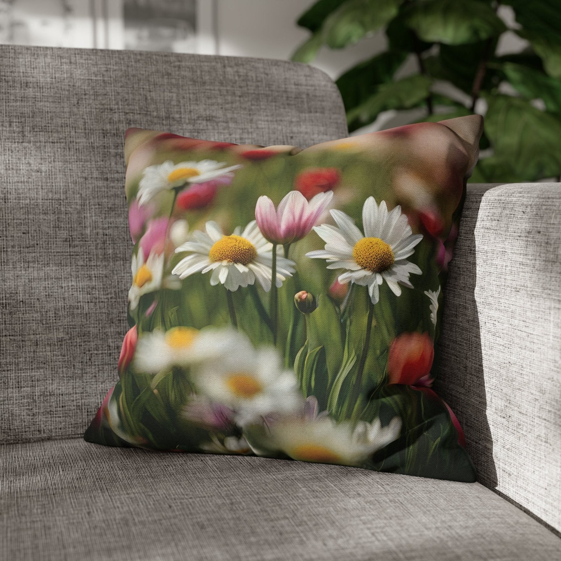 Spring Flowers Throw Pillow Cover, Throw Pillow Case, Qty 1, (19) - Janlyn's Crafts
