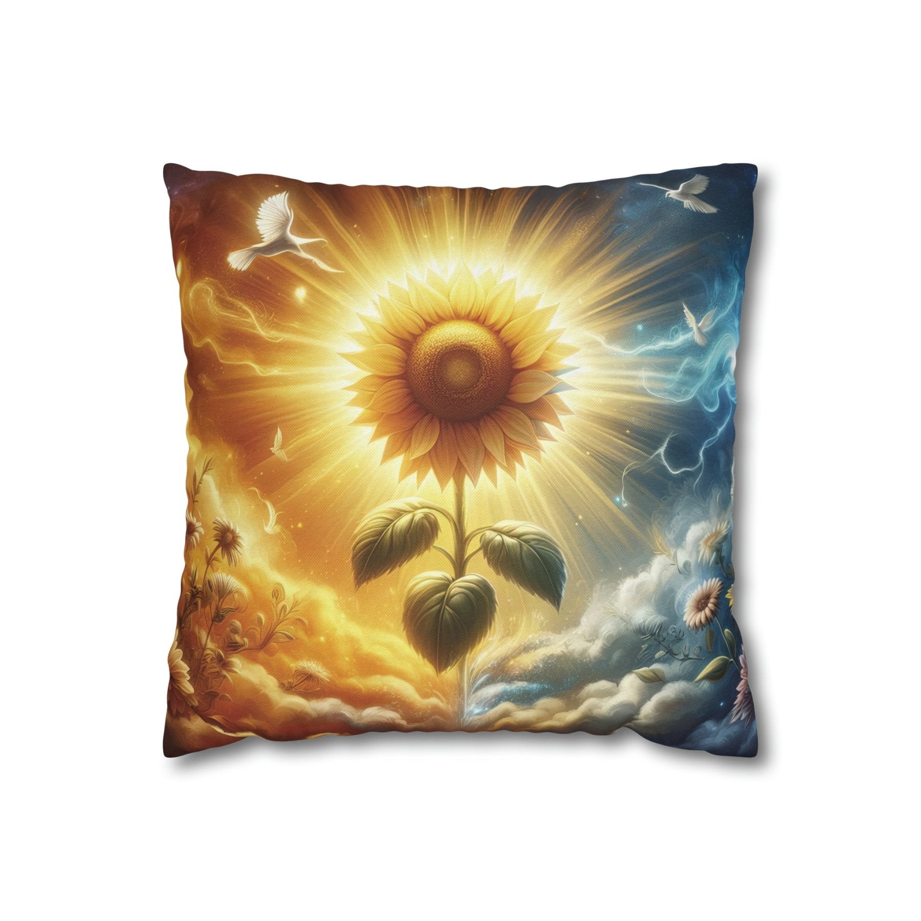 Sunflower Throw Pillow Cover, Throw Pillow Case, Qty 1, (15) - Janlyn's Crafts