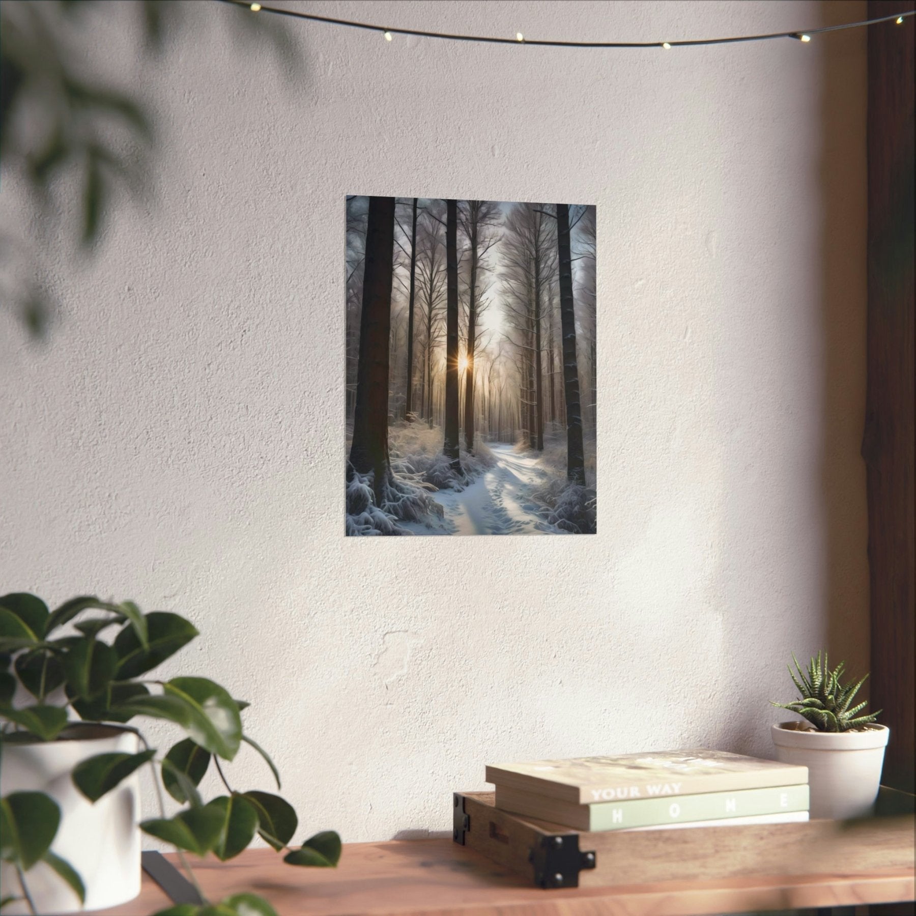 Winter Forest Landscape Poster Print, Winter Wall Art, Winter Poster, Winter Landscape Scene, Wall Art, Poster Art, Rolled Poster, Winter Home Decor, Winter Forest Stream (7) - Janlyn's Crafts