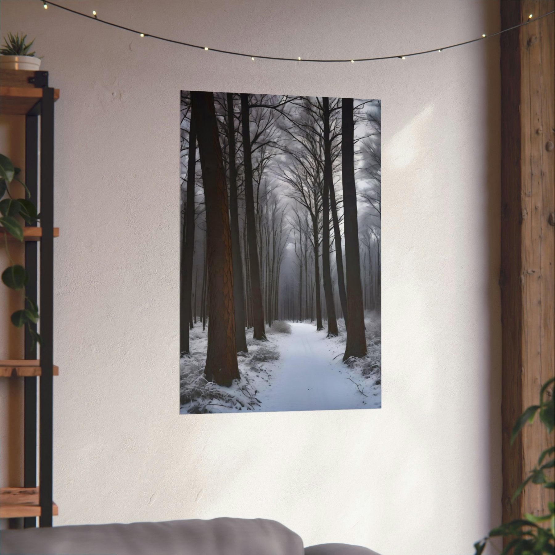 Winter Forest Landscape Poster Print, Winter Wall Art, Winter Poster, Winter Landscape Scene, Wall Art, Poster Art, Rolled Poster, Winter Home Decor, Winter Forest Stream (8) - Janlyn's Crafts