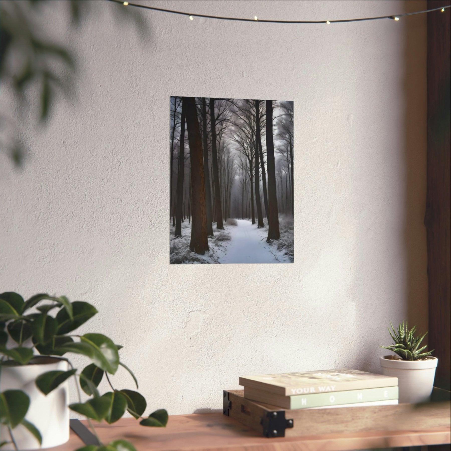 Winter Forest Landscape Poster Print, Winter Wall Art, Winter Poster, Winter Landscape Scene, Wall Art, Poster Art, Rolled Poster, Winter Home Decor, Winter Forest Stream (8) - Janlyn's Crafts