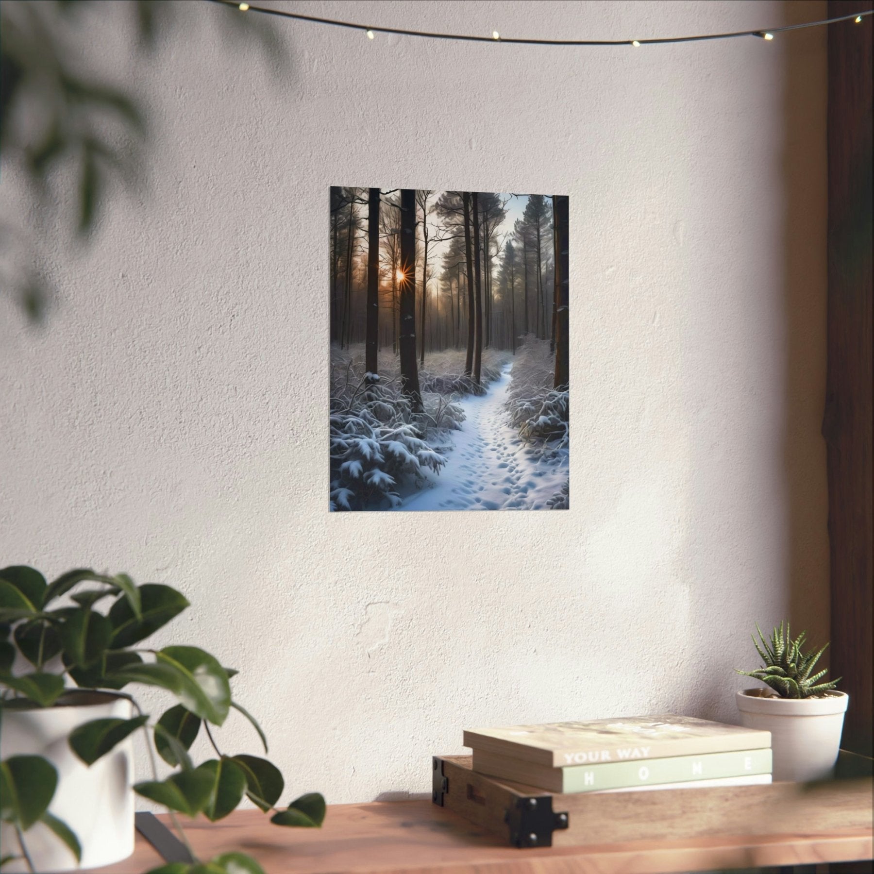 Winter Forest Landscape Poster Print, Winter Wall Art, Winter Poster, Winter Landscape Scene, Wall Art, Poster Art, Rolled Poster, Winter Home Decor, Winter Forest Stream (6) - Janlyn's Crafts