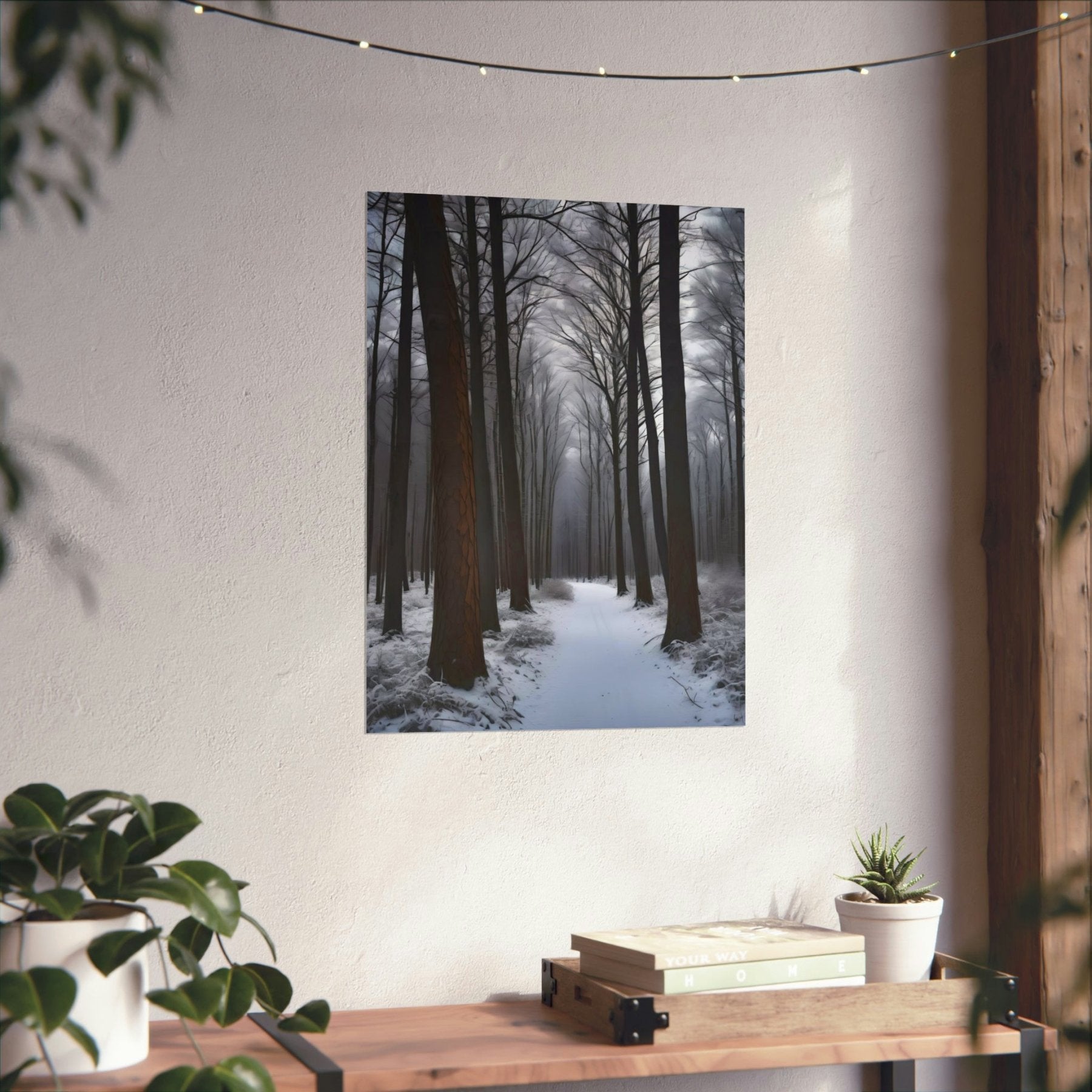 Winter Forest Landscape Poster Print, Winter Wall Art, Winter Poster, Winter Landscape Scene, Wall Art, Poster Art, Rolled Poster, Winter Home Decor, Winter Forest Stream (8) - Janlyn's Crafts