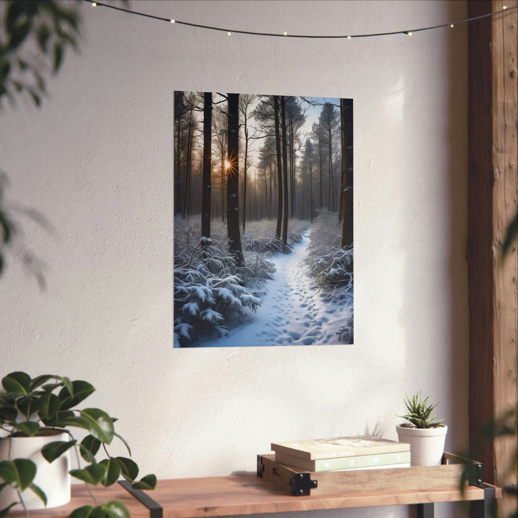 Winter Forest Landscape Poster Print, Winter Wall Art, Winter Poster, Winter Landscape Scene, Wall Art, Poster Art, Rolled Poster, Winter Home Decor, Winter Forest Stream (6) - Janlyn's Crafts