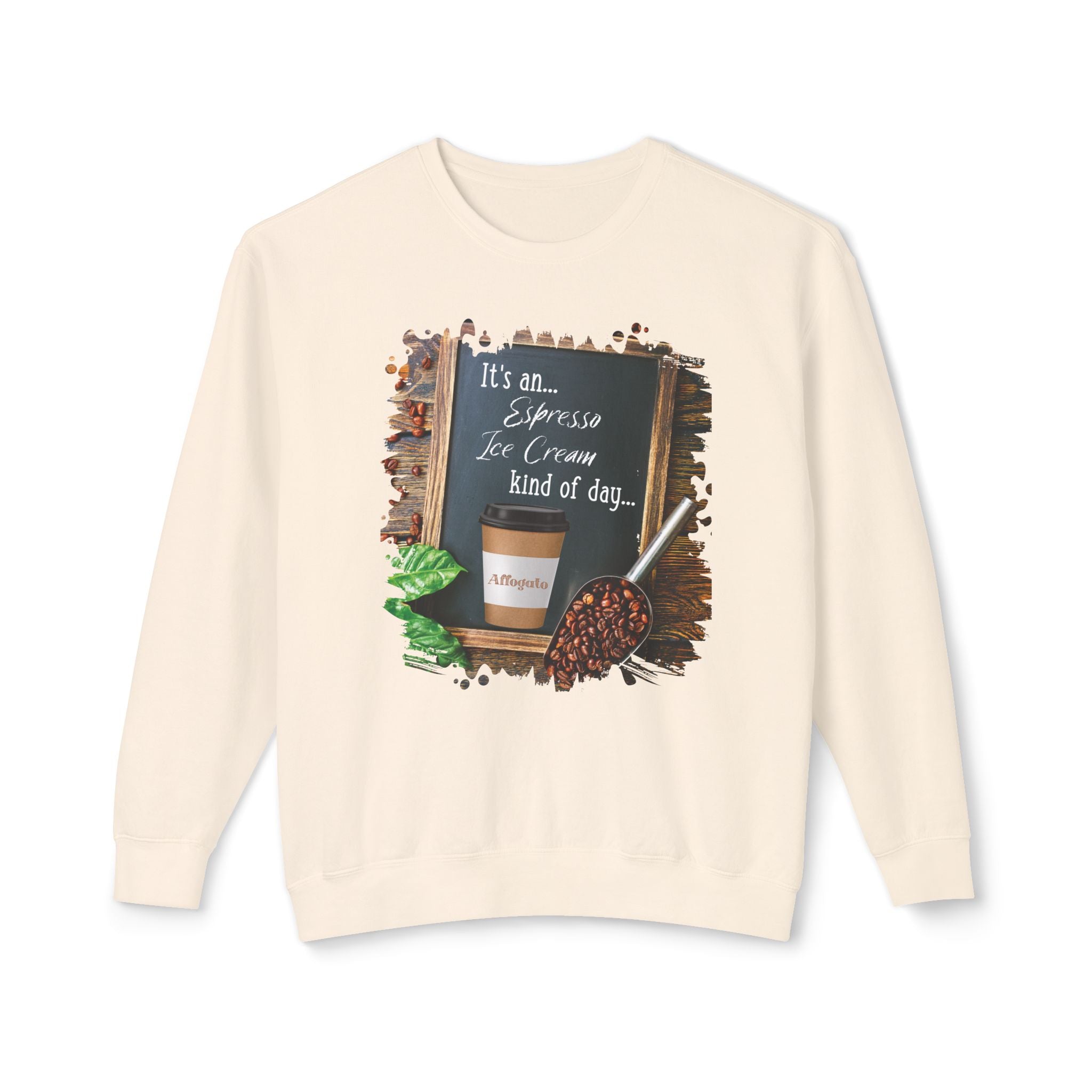 Affogato, Kind of Day, Unisex Lightweight Crewneck Sweatshirt