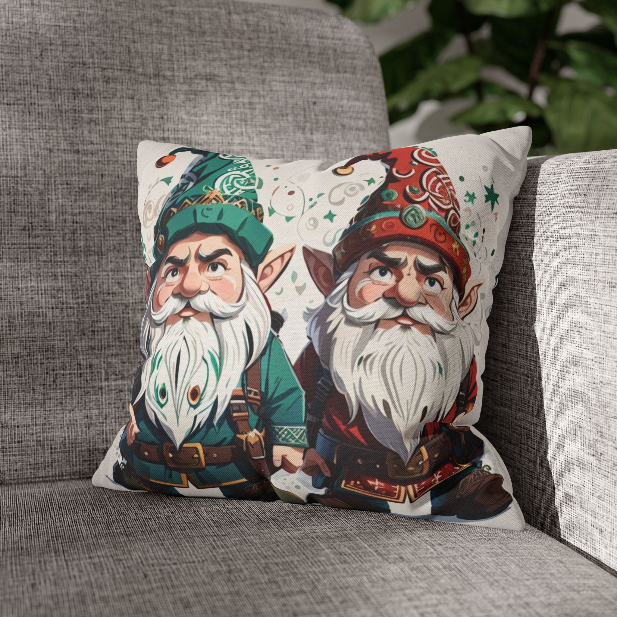 Gnomes Holiday, Throw Pillow Case