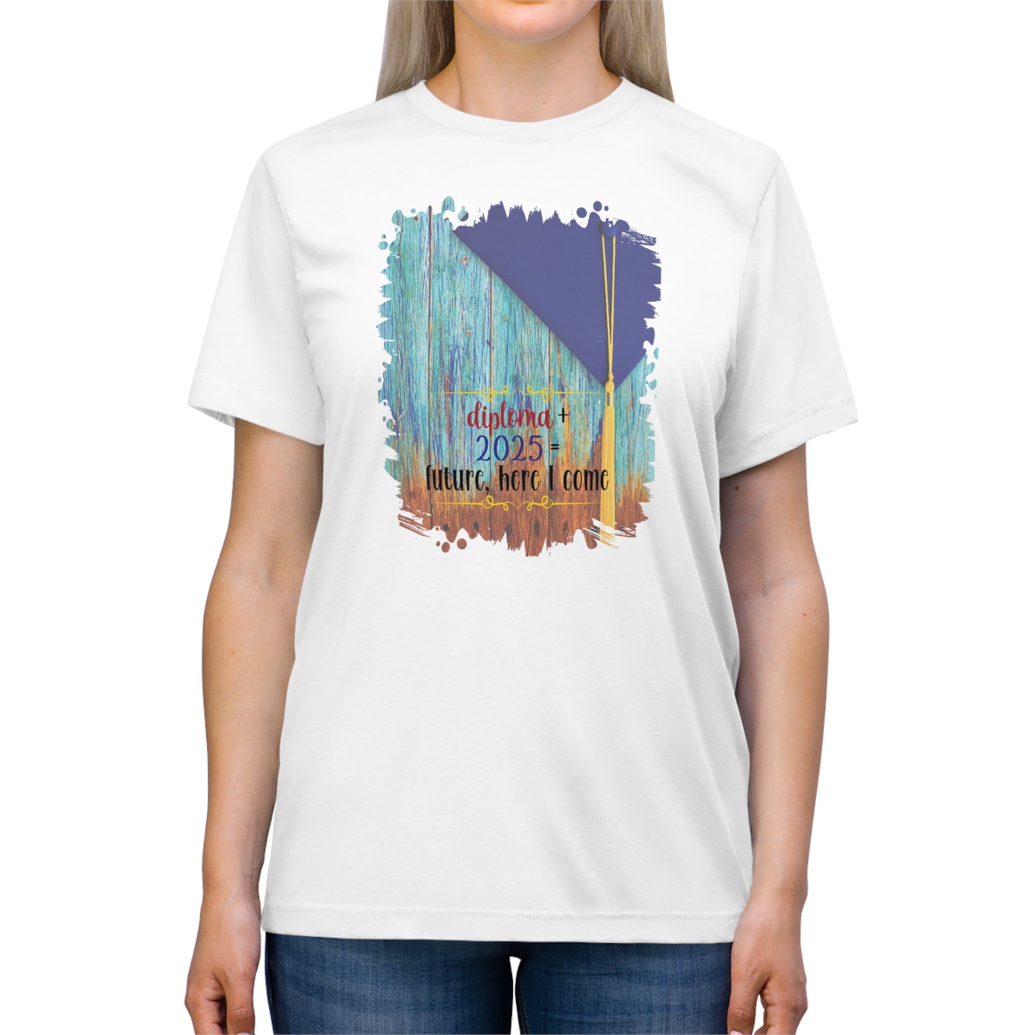 Diploma + 2025, 2025 Graduation, Unisex Triblend Tee