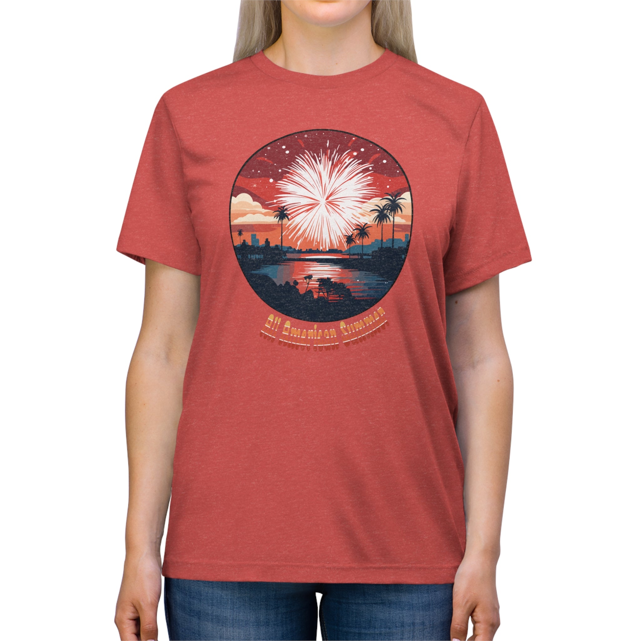 All American Summer, Unisex Triblend T-Shirt