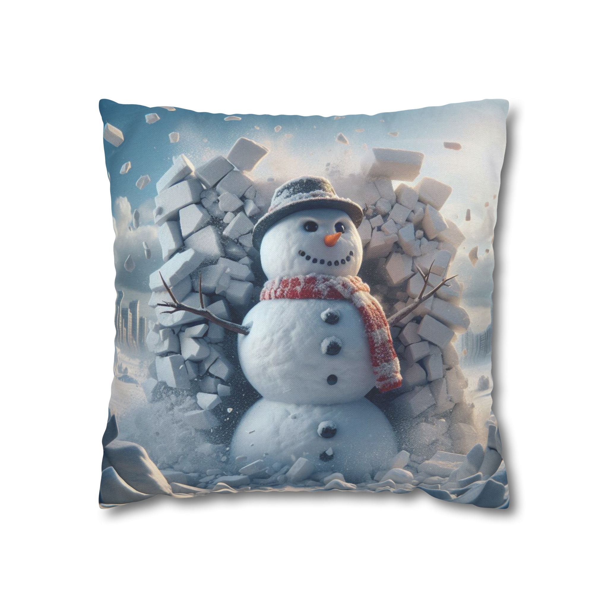 Snowman, Throw Pillow Case