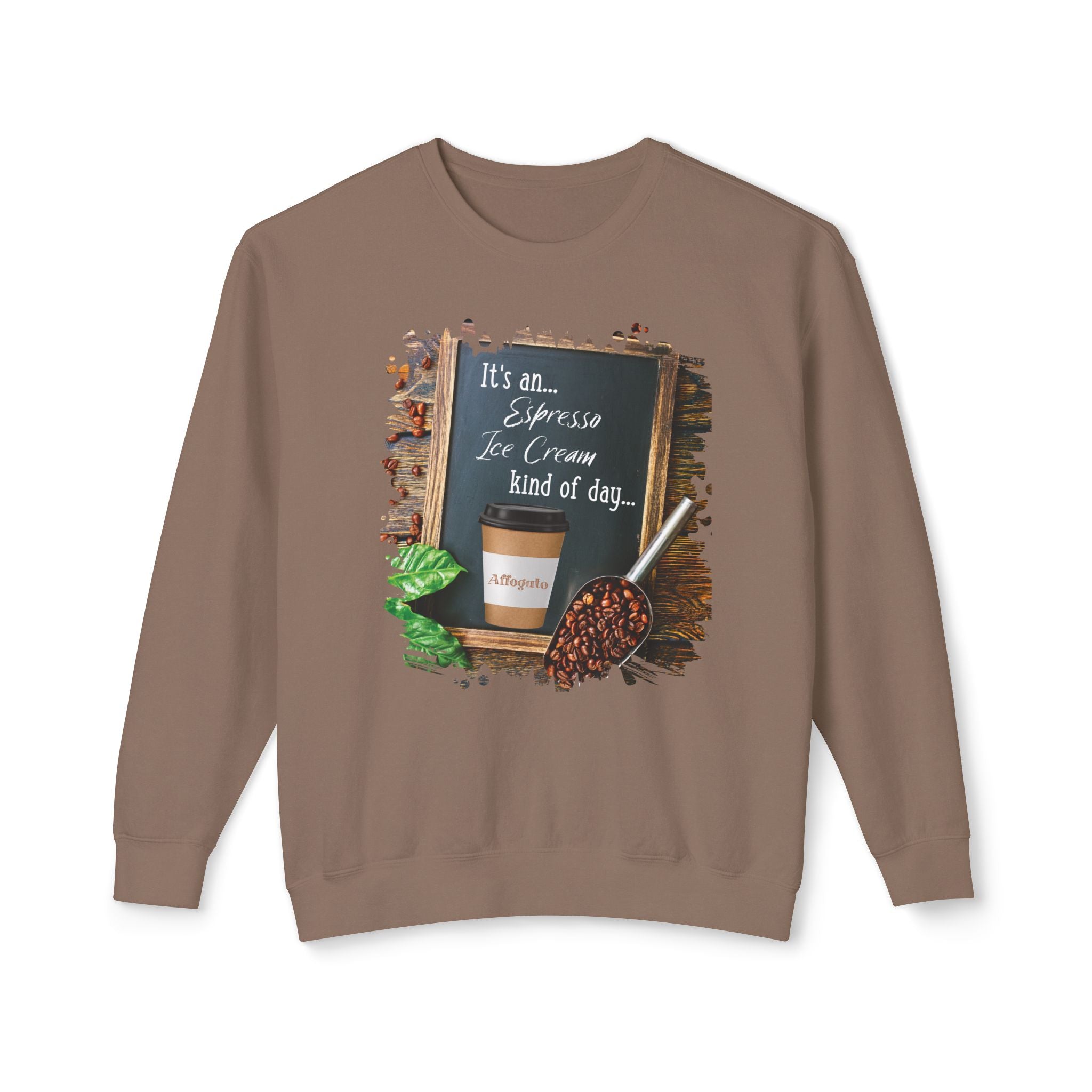 Affogato, Kind of Day, Unisex Lightweight Crewneck Sweatshirt