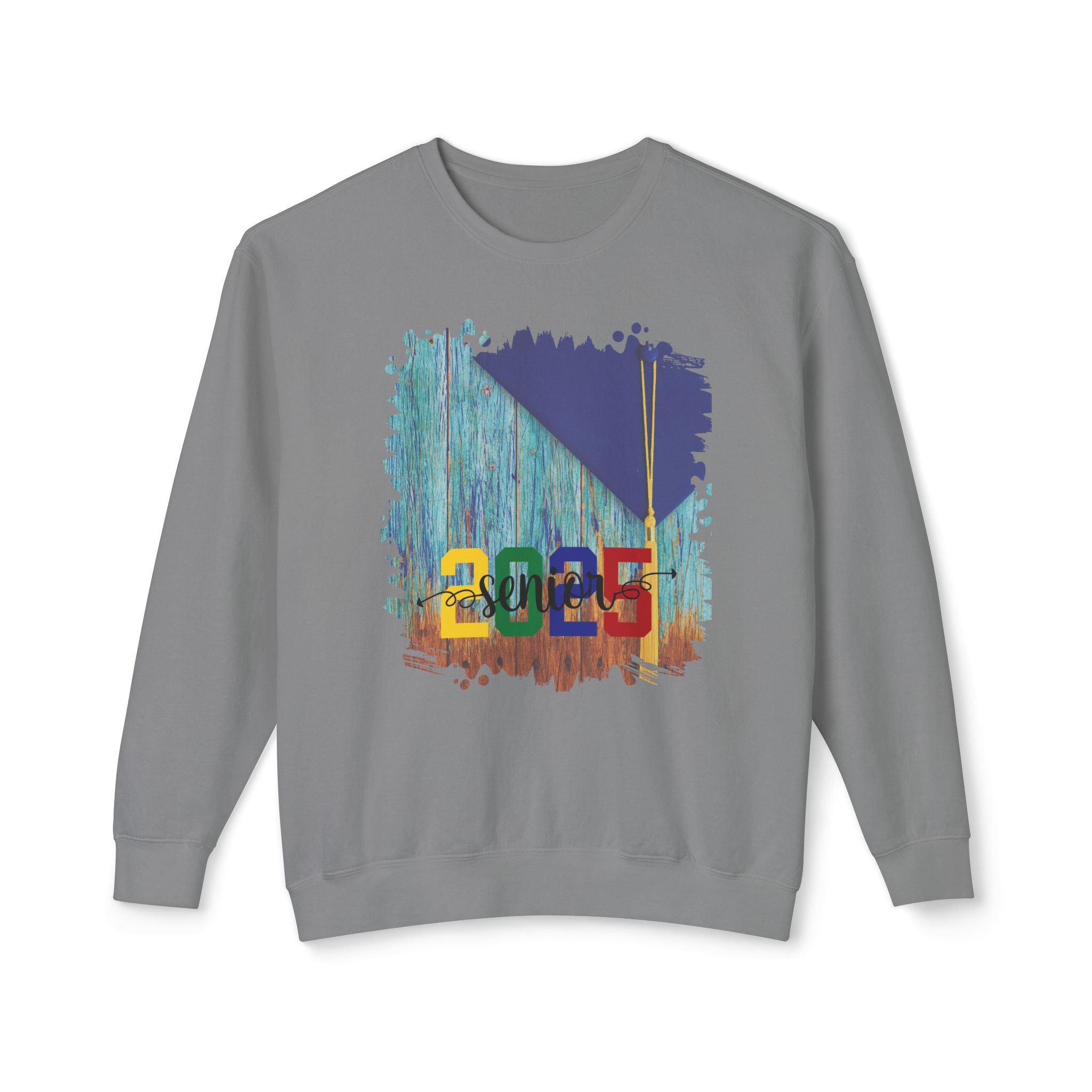 Senior 2025 Colorful, 2025 Graduation, Unisex Lightweight Crewneck Sweatshirt