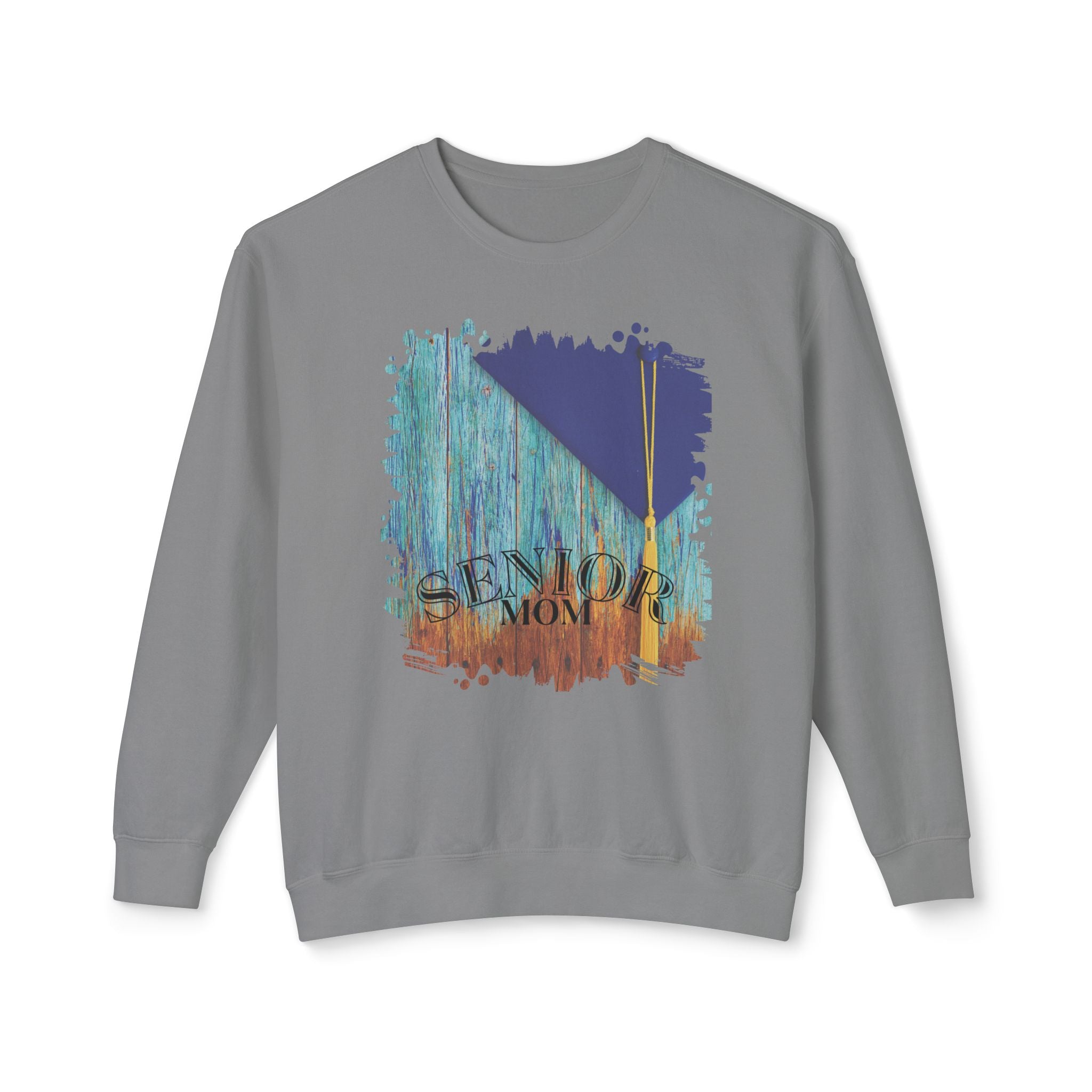 Senior Mom, 2025 Graduation, Unisex Lightweight Crewneck Sweatshirt